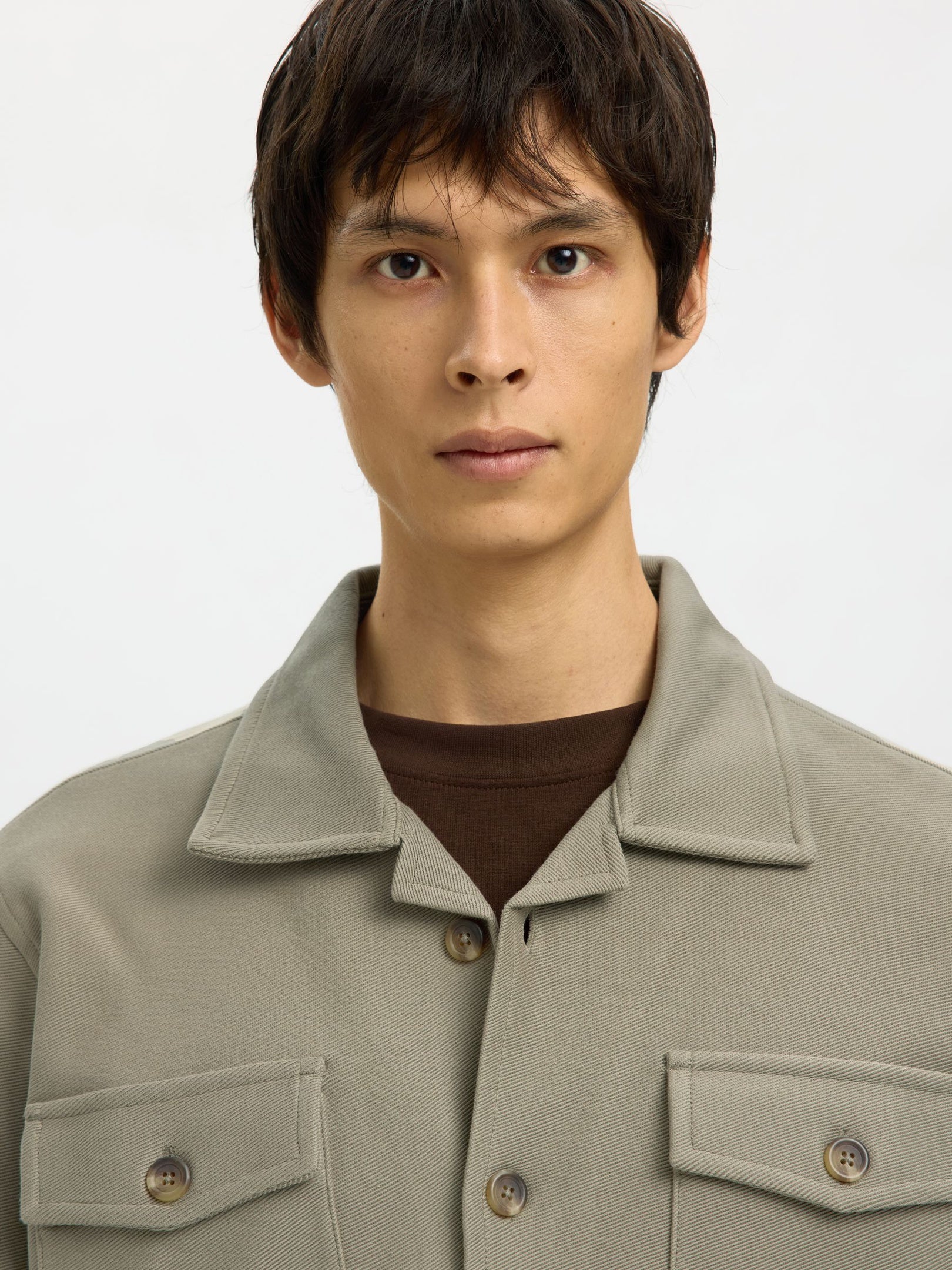 Olive Sweat Overshirt