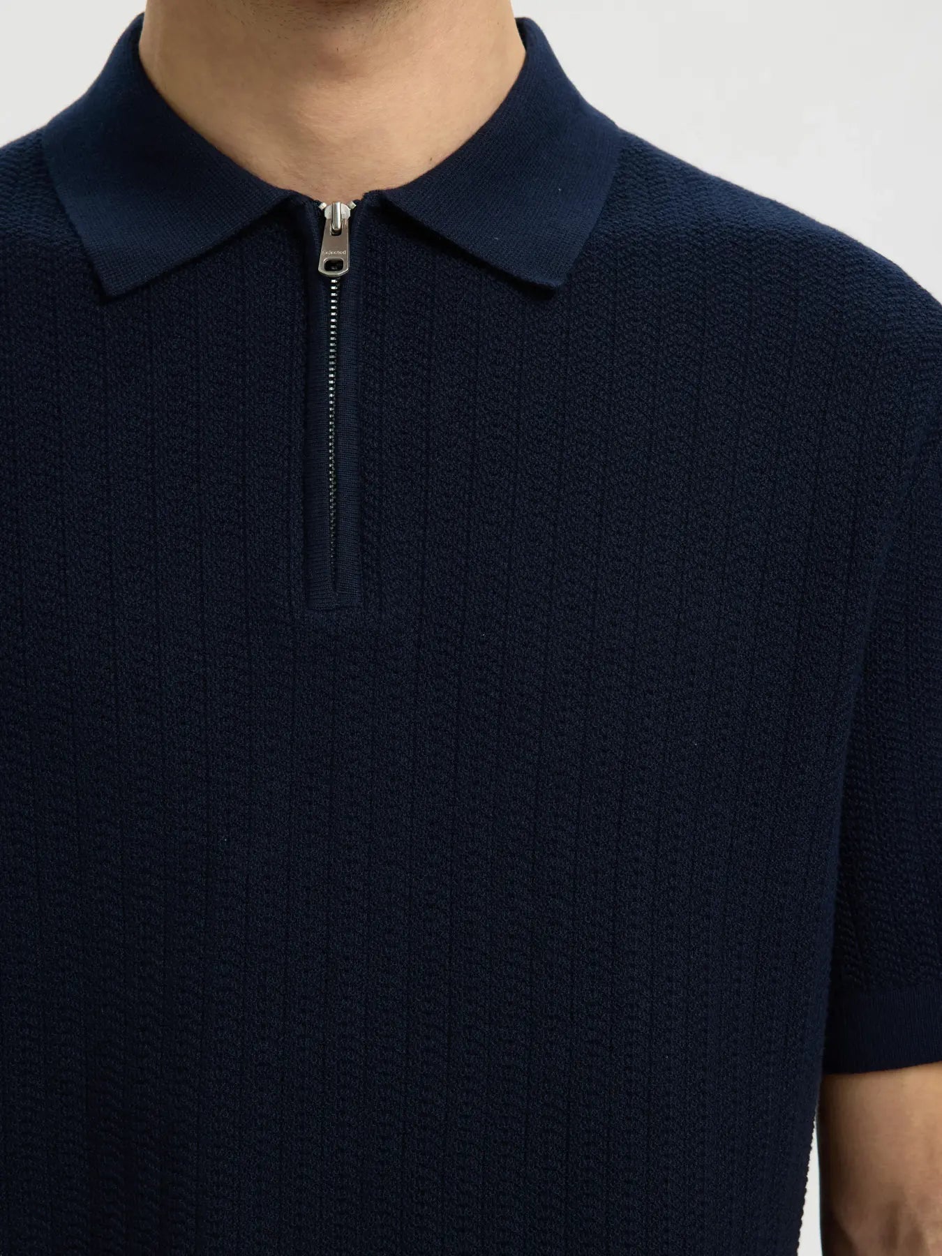 Zip-Up Structured Polo