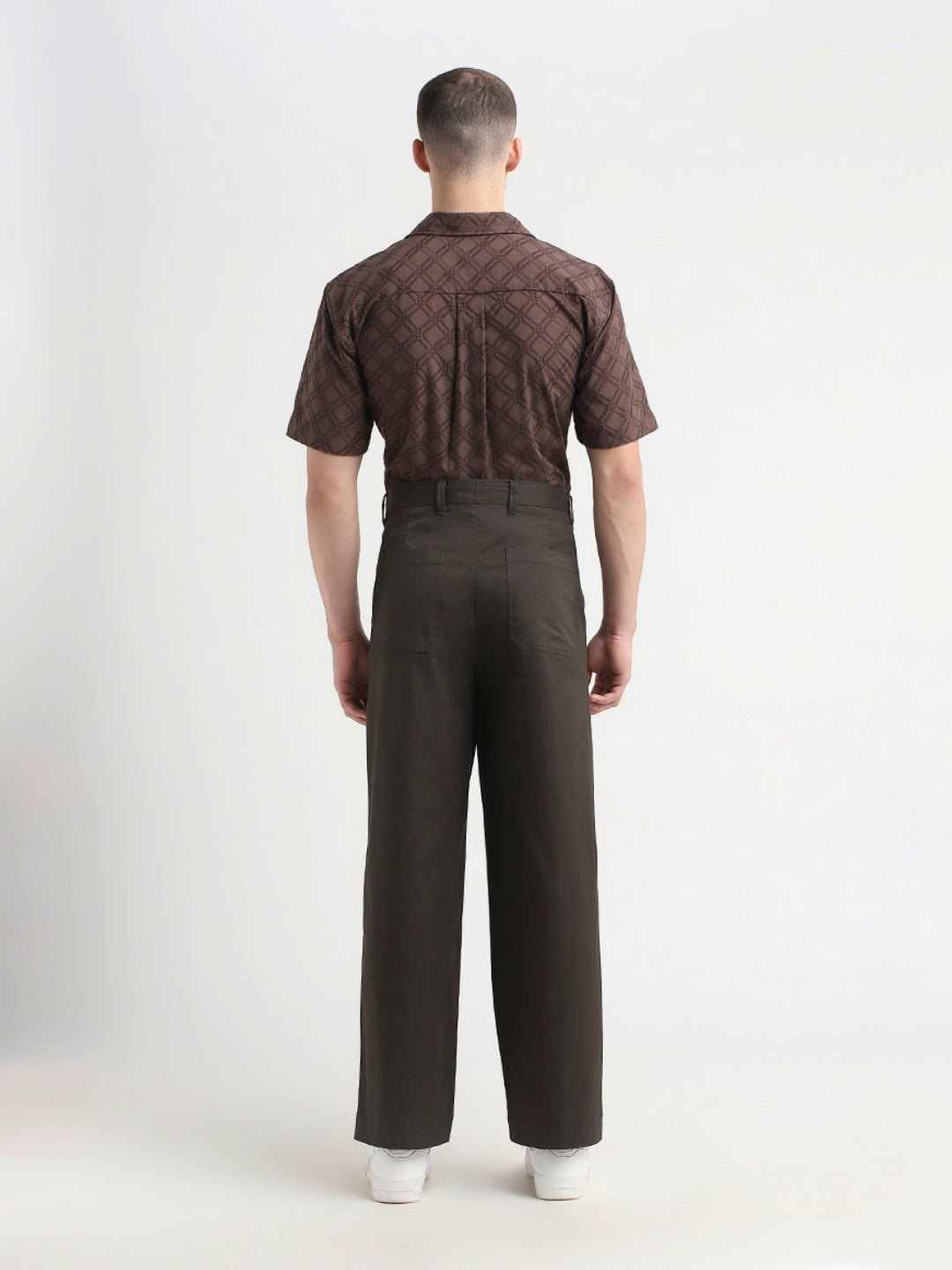 Dark Brown Wide Fit Pants