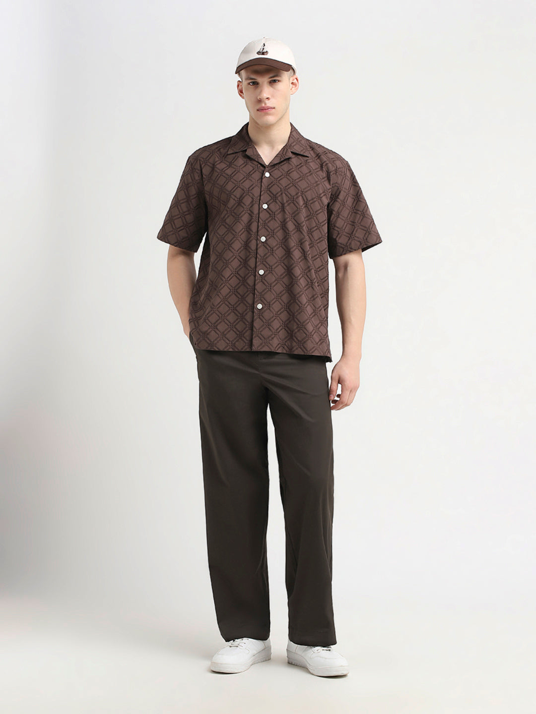 Dark Brown Wide Fit Pants