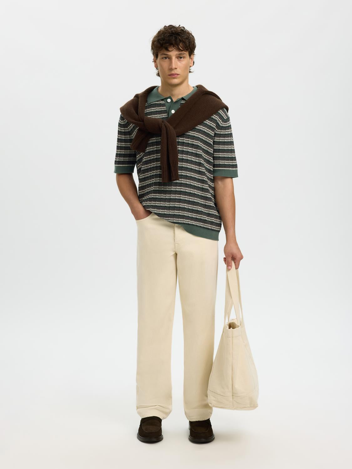 Organic Cotton Structured Knitted Polo