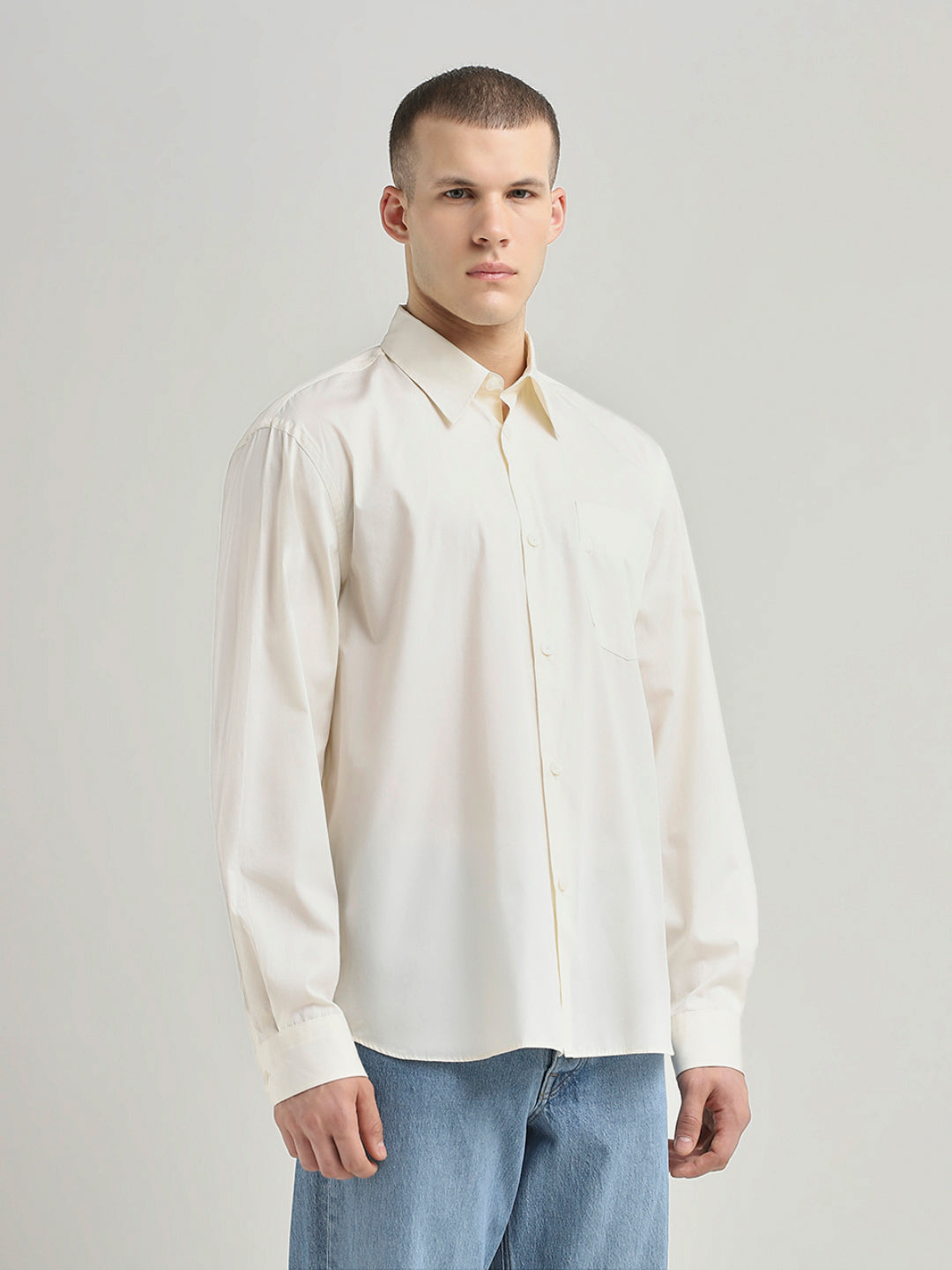Regular Fit Embroidered Text Shirt