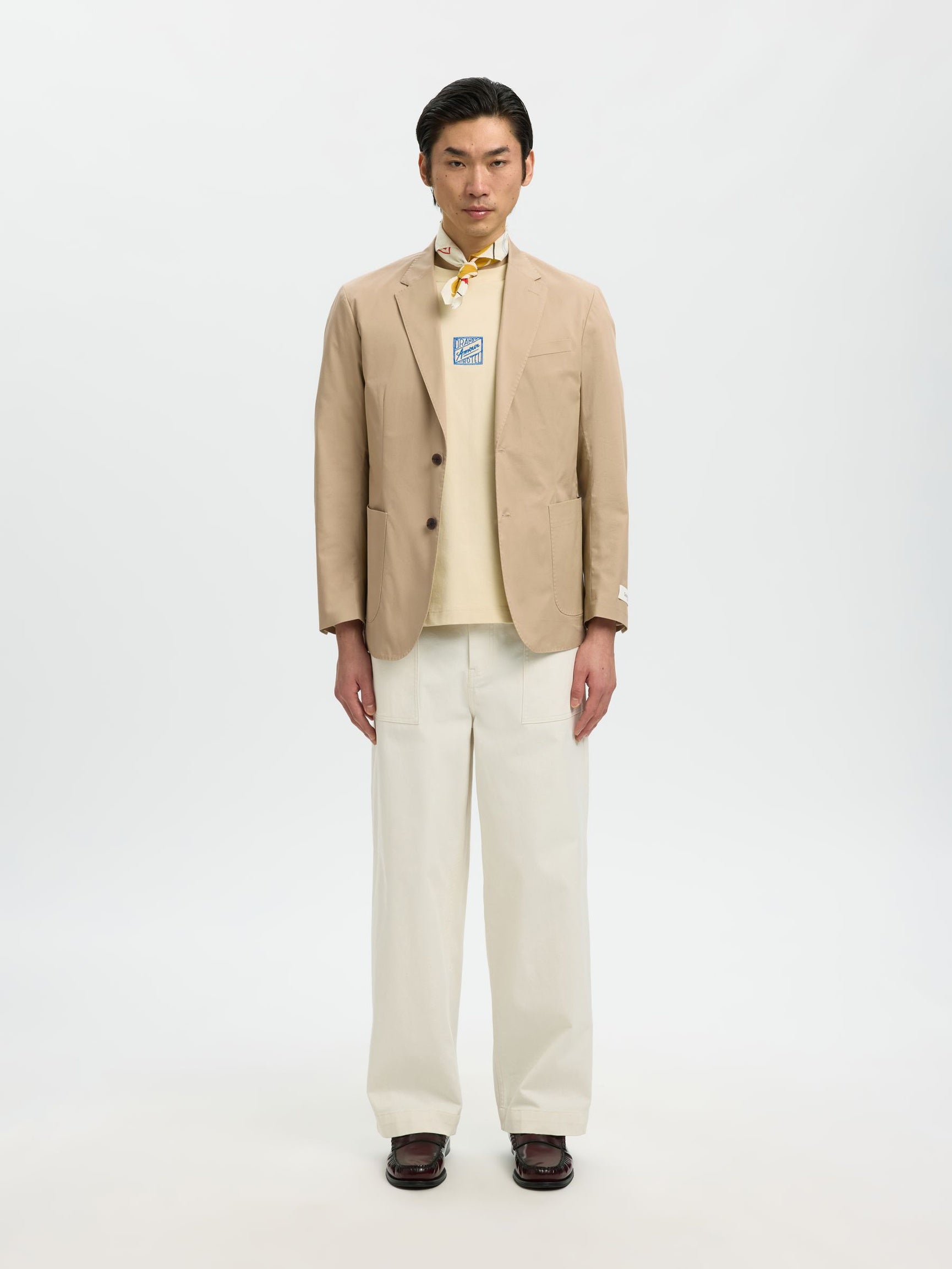 Beige Regular Fit Blazer