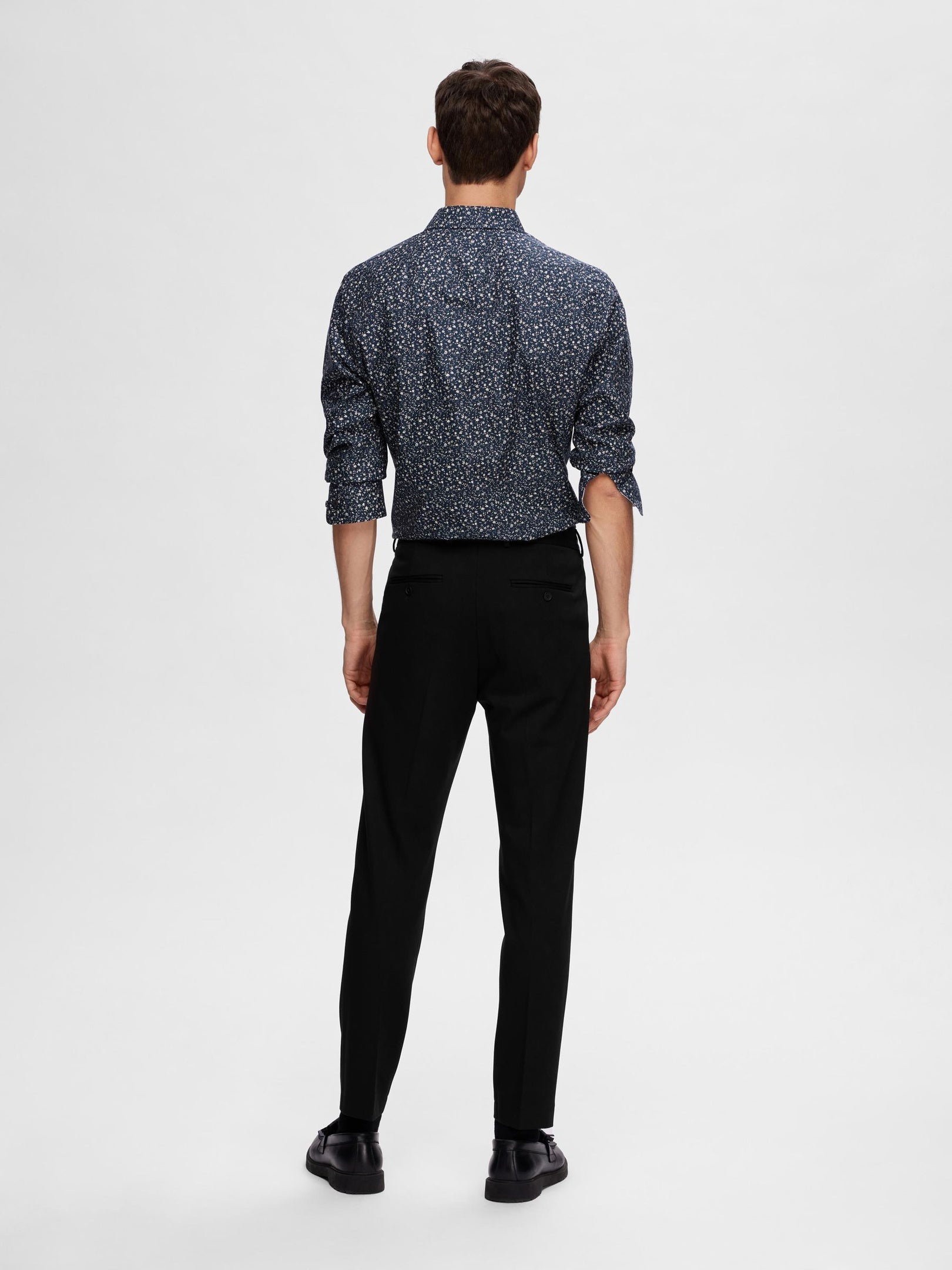 Regular Fit Tailored Trousers - Black