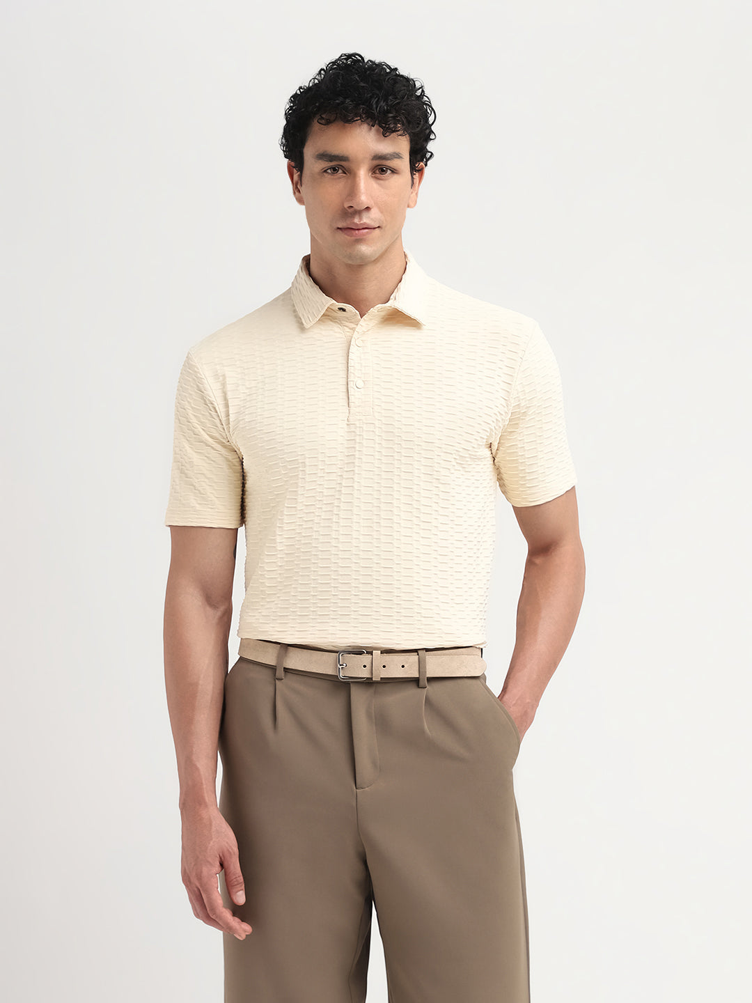 Seersucker Regular Fit Polo