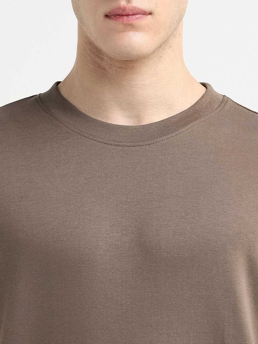 Regular Fit Crew Neck T-Shirt - Brown