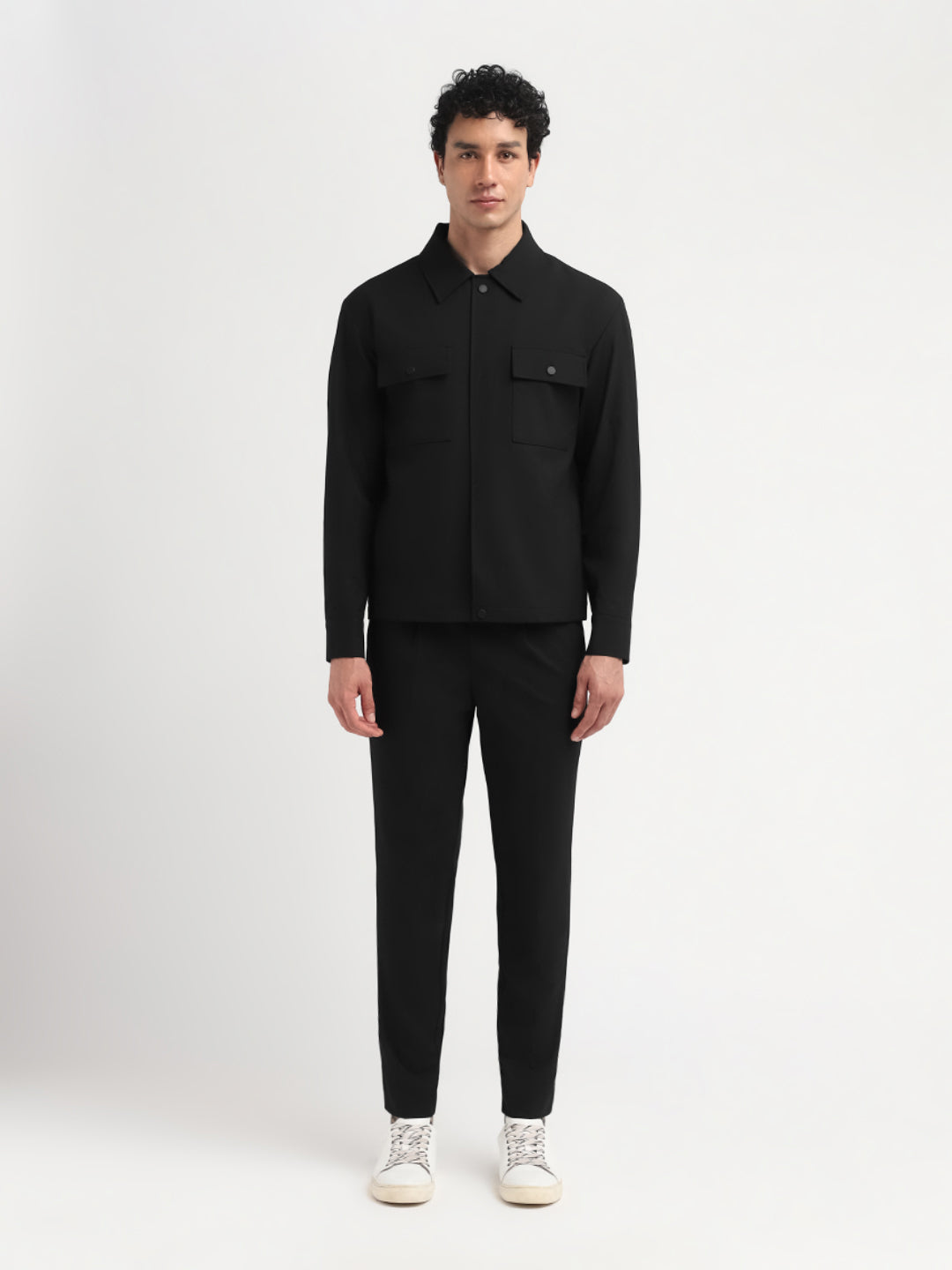 Black Regular Fit Overshirt