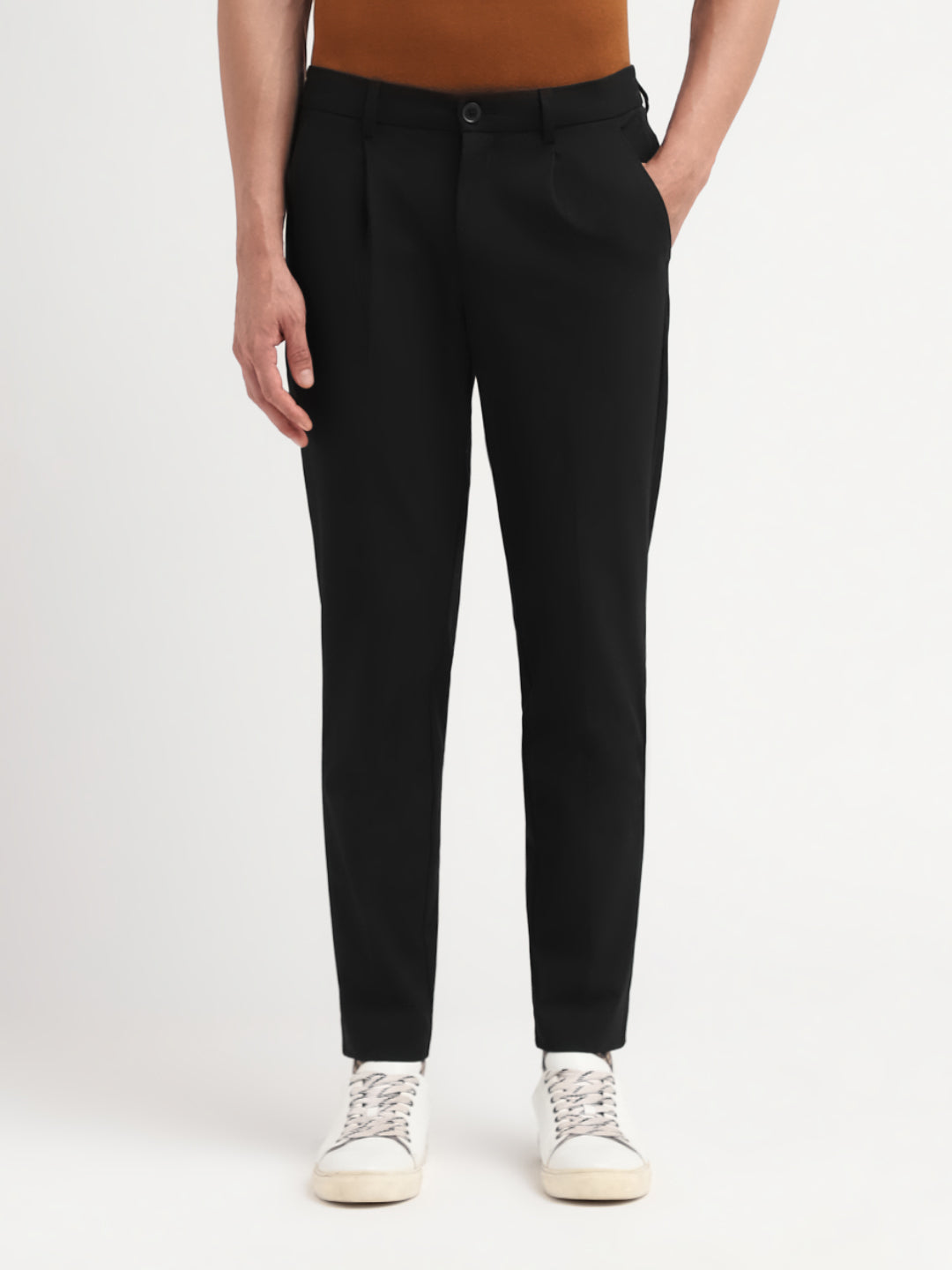 Black Regular Fit Pants