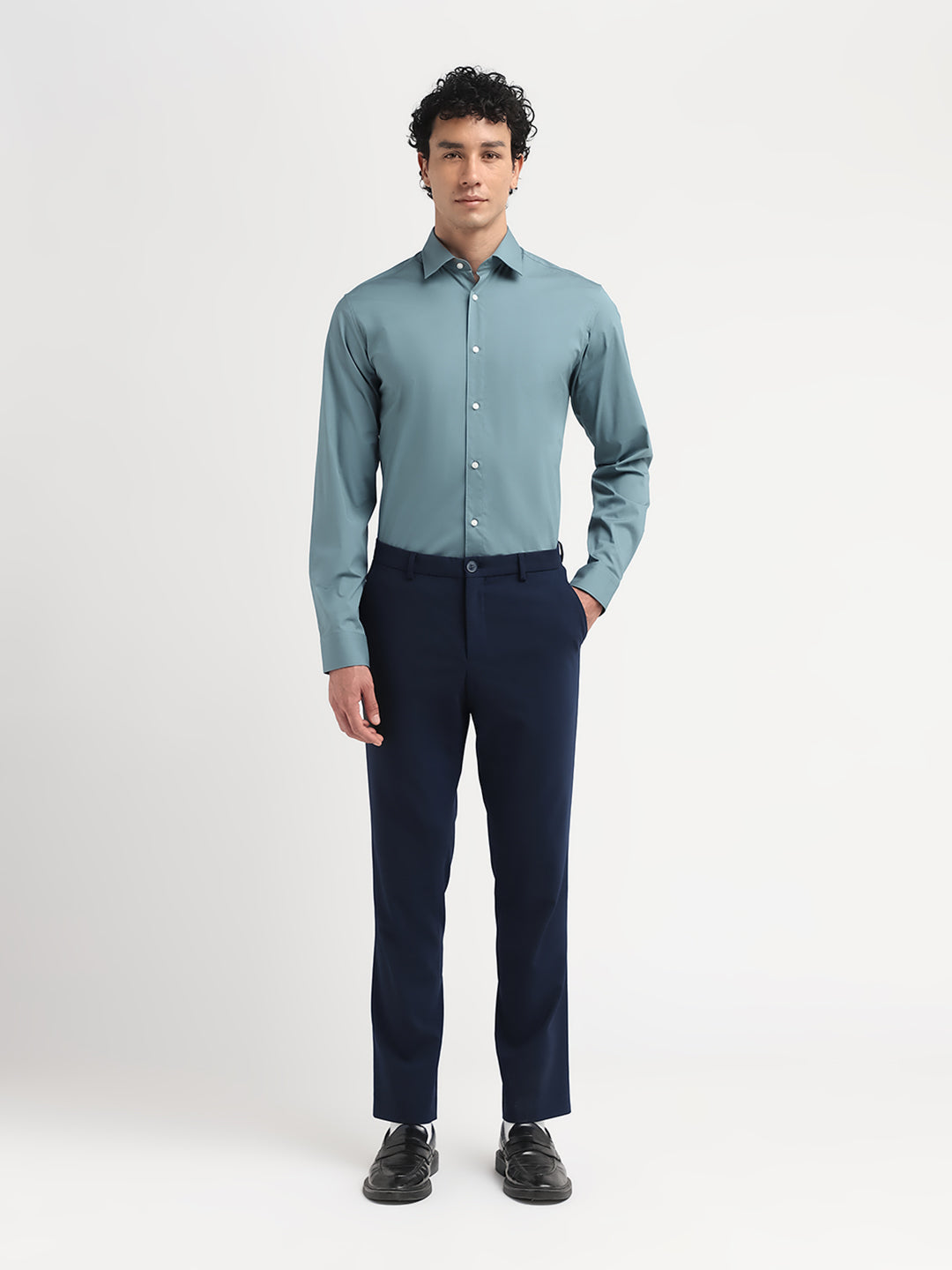 Blue Slim Fit Formal Shirt