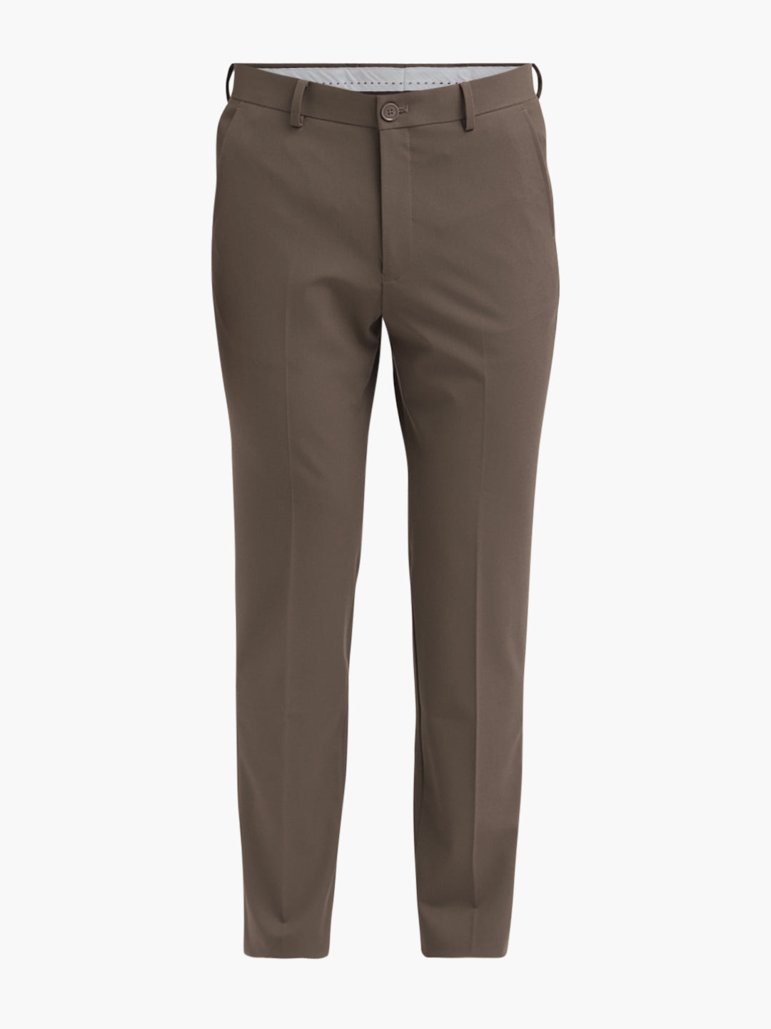 Dark Brown Slim Fit Formal Trousers