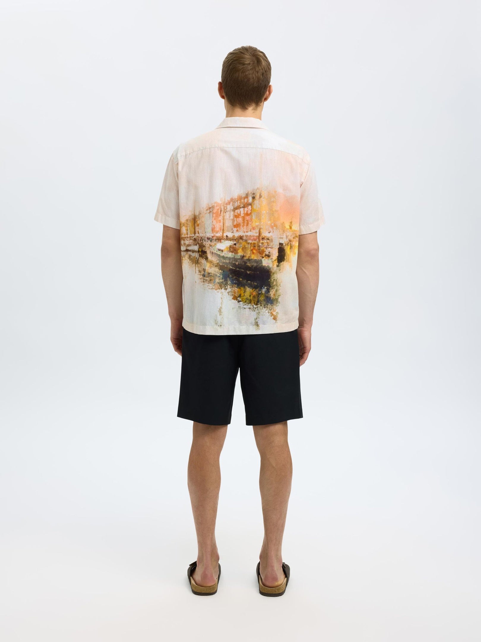 Cuban Collar Printed Shirt