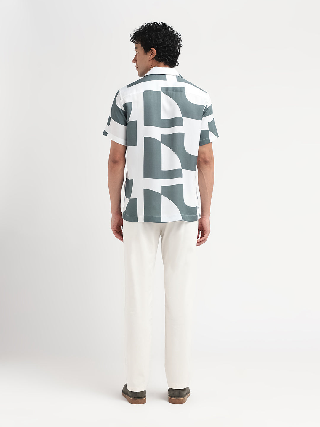 Printed Cuban Collar Shirt