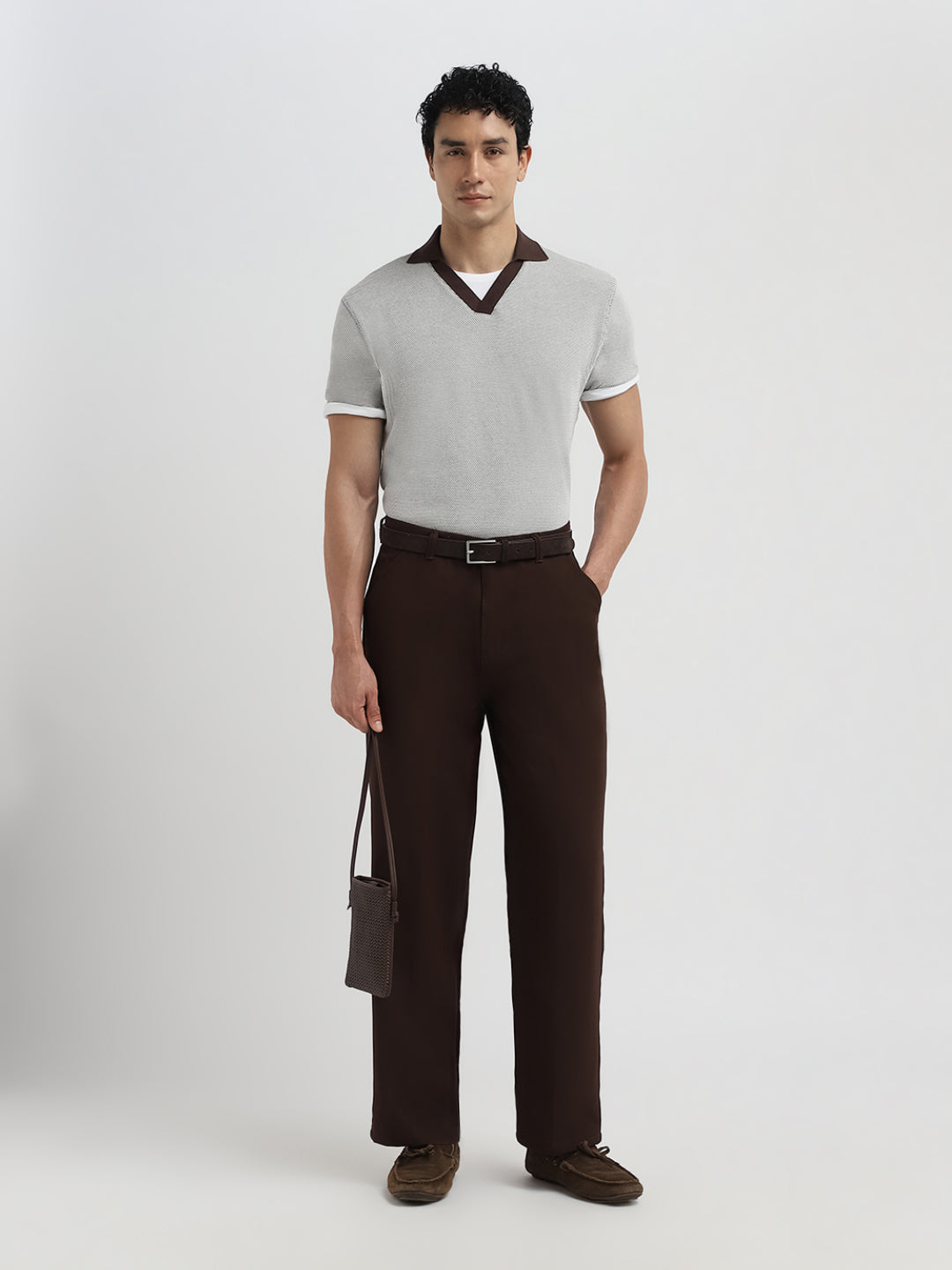 Short Sleeves Split Neck Polo