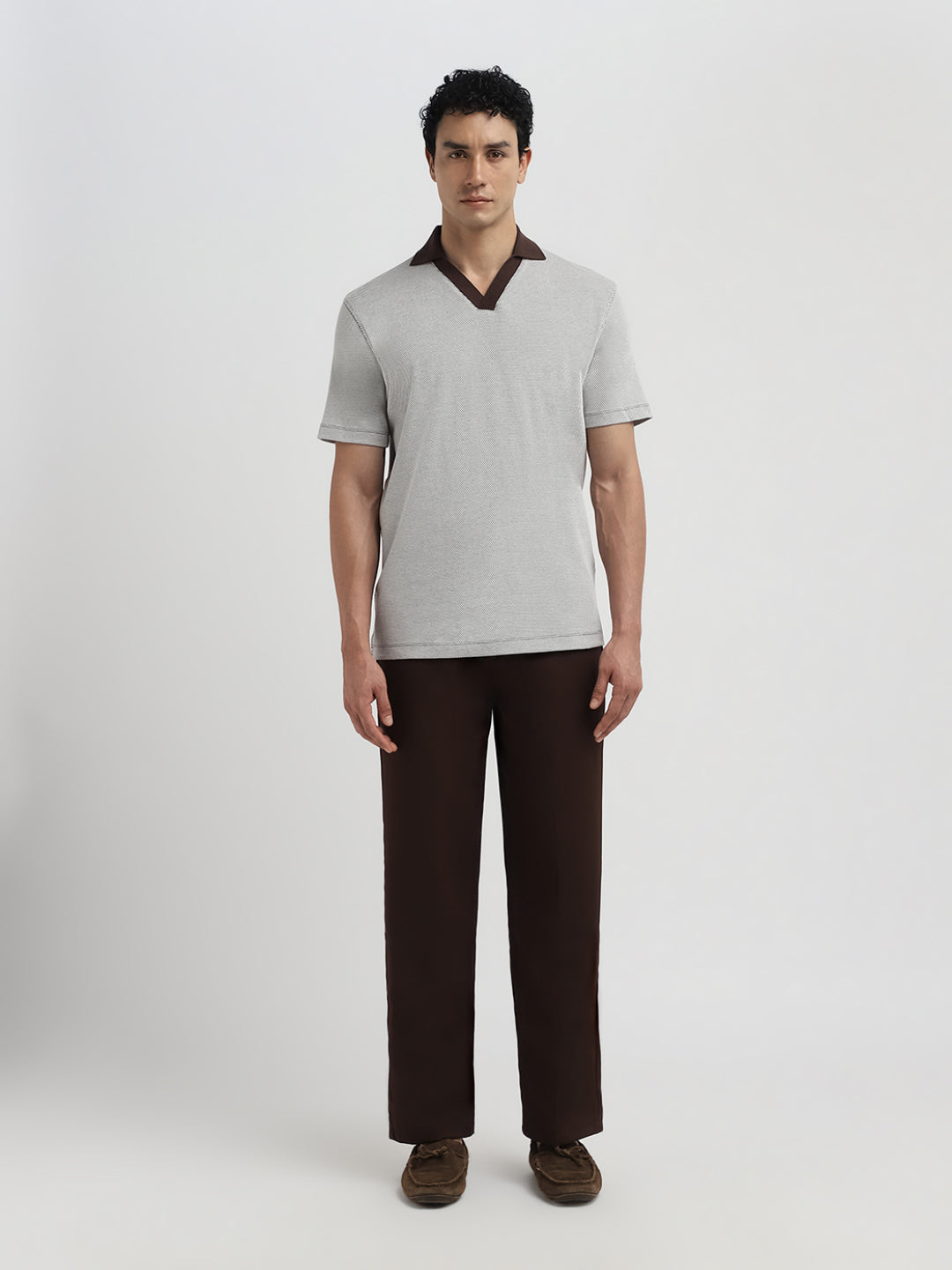 Short Sleeves Split Neck Polo