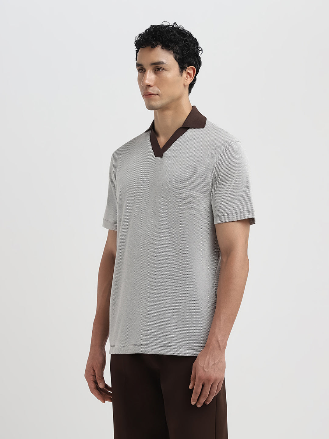 Short Sleeves Split Neck Polo