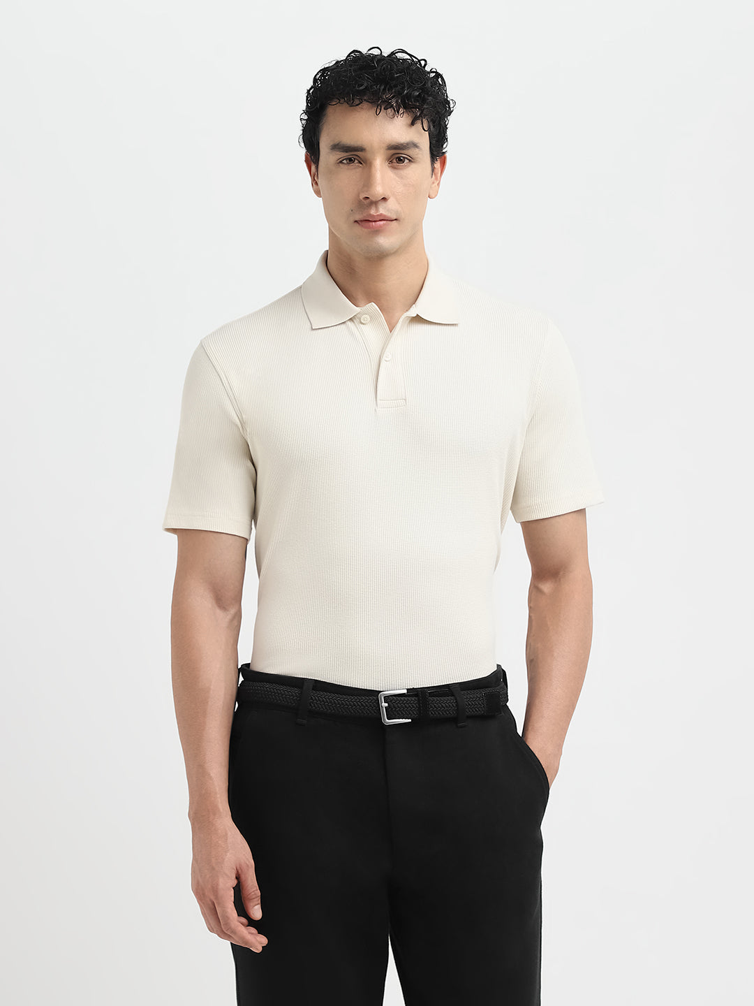 Beige Regular Fit Polo