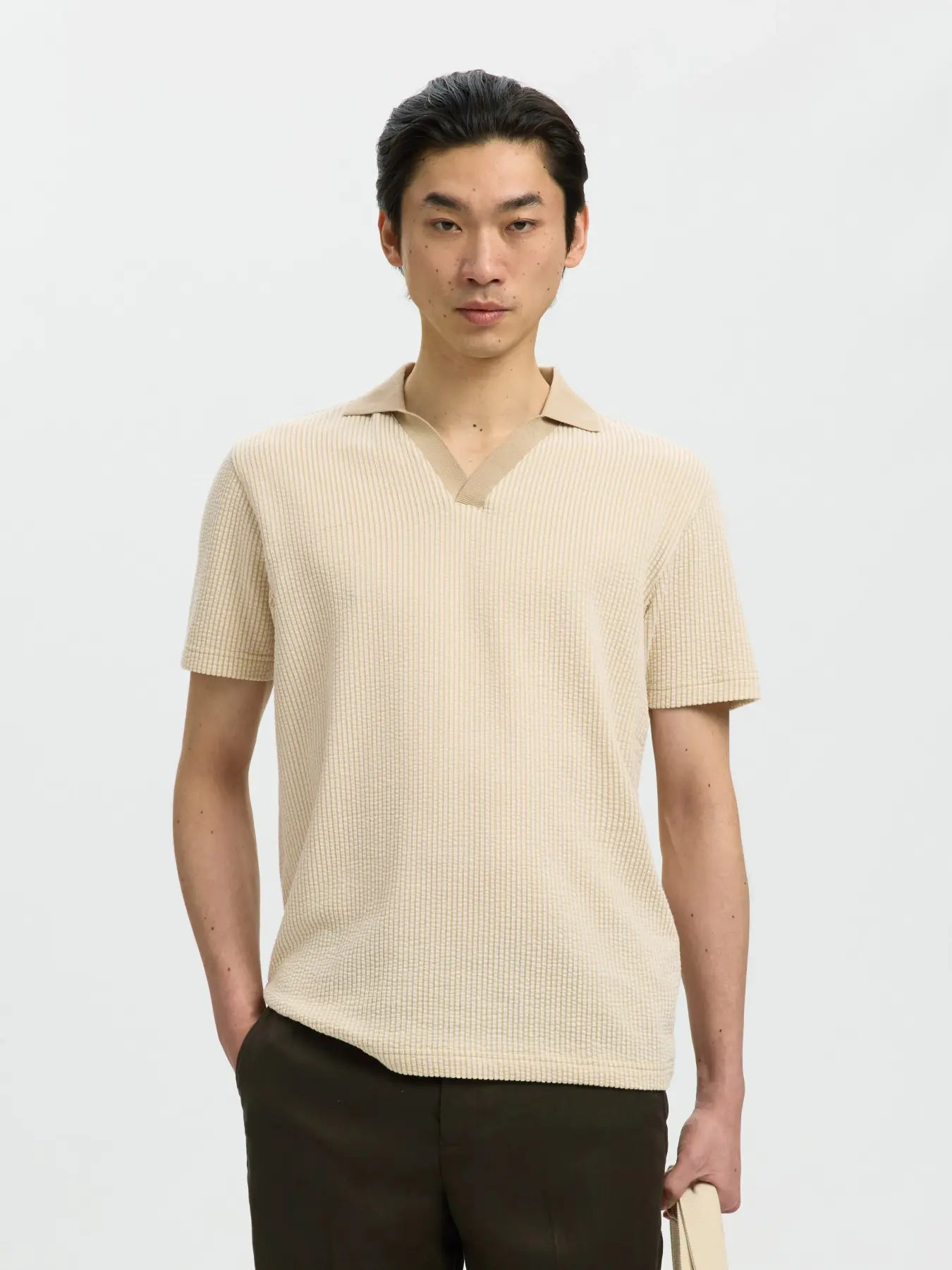 Beige Regular Fit Polo