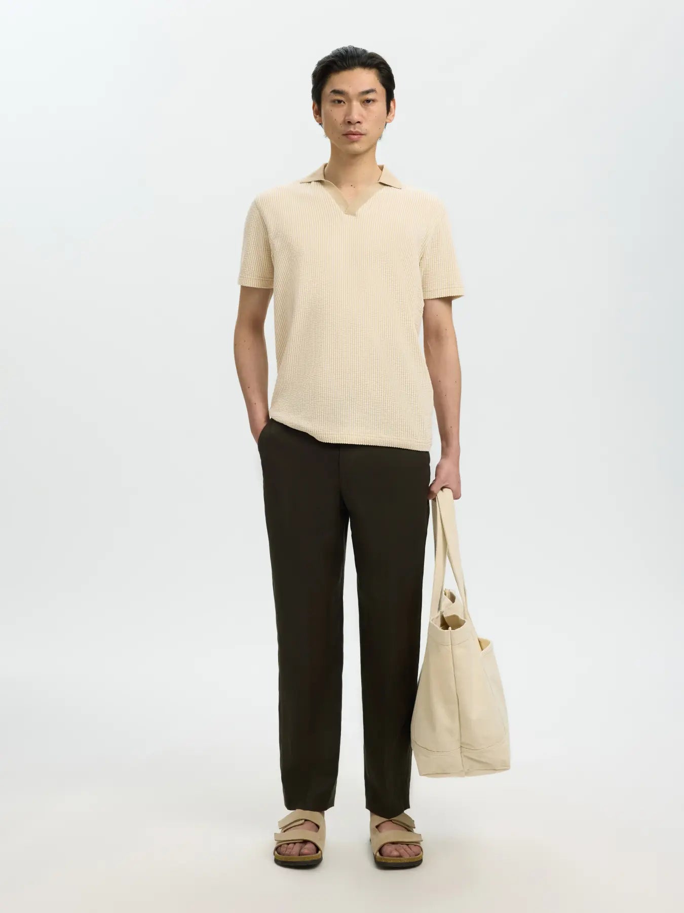Beige Regular Fit Polo