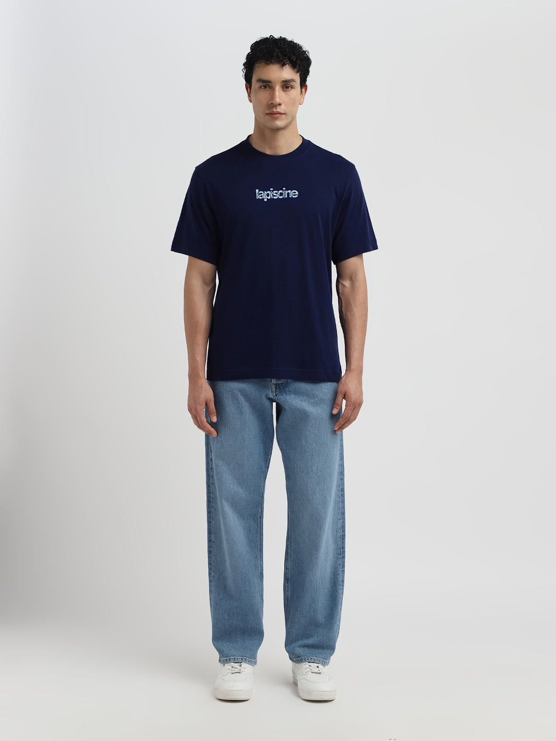 Dark Blue Printed T-Shirt