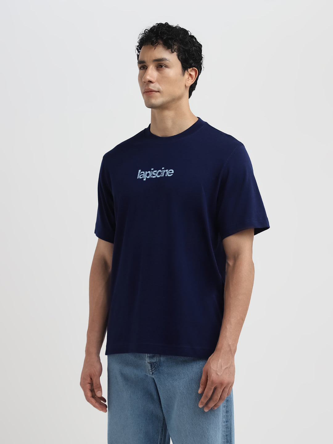 Dark Blue Printed T-Shirt