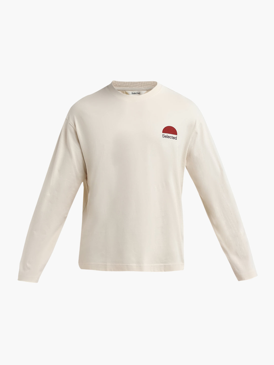 Relaxed Fit Printed O-Neck T-Shirt - Beige