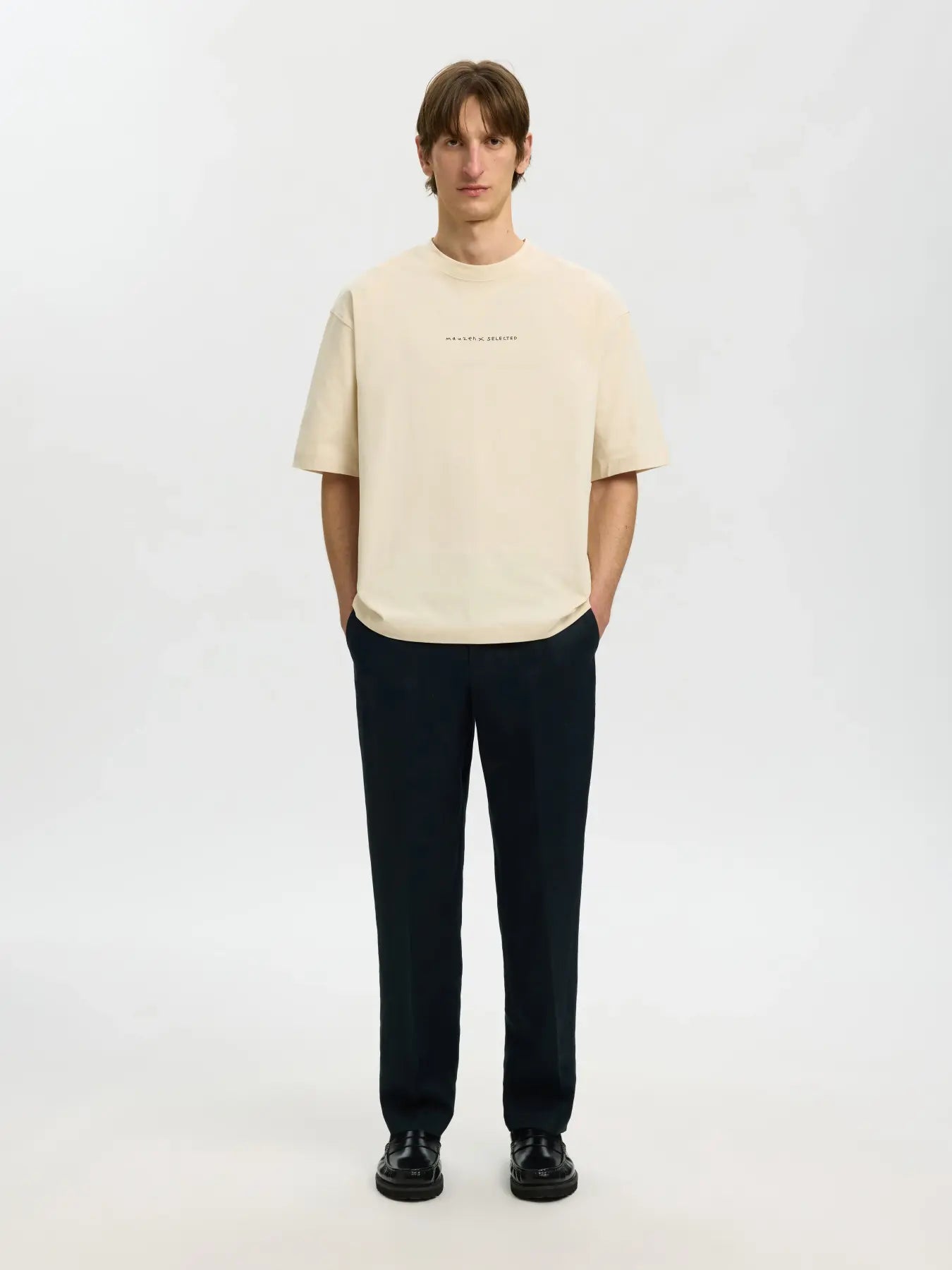 Relaxed Fit Printed T-Shirt - Beige