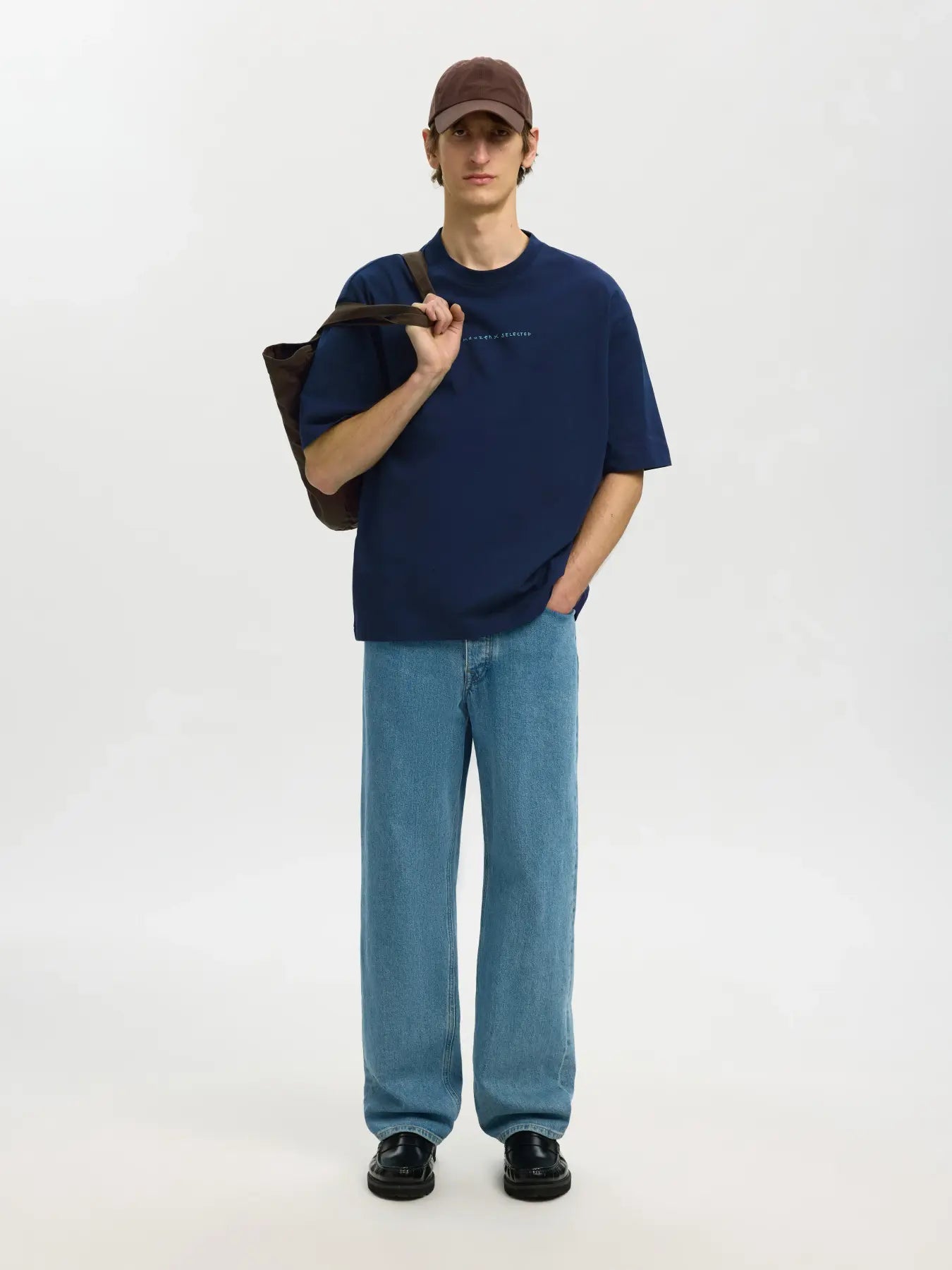 Relaxed Fit Printed T-Shirt - Dark Blue