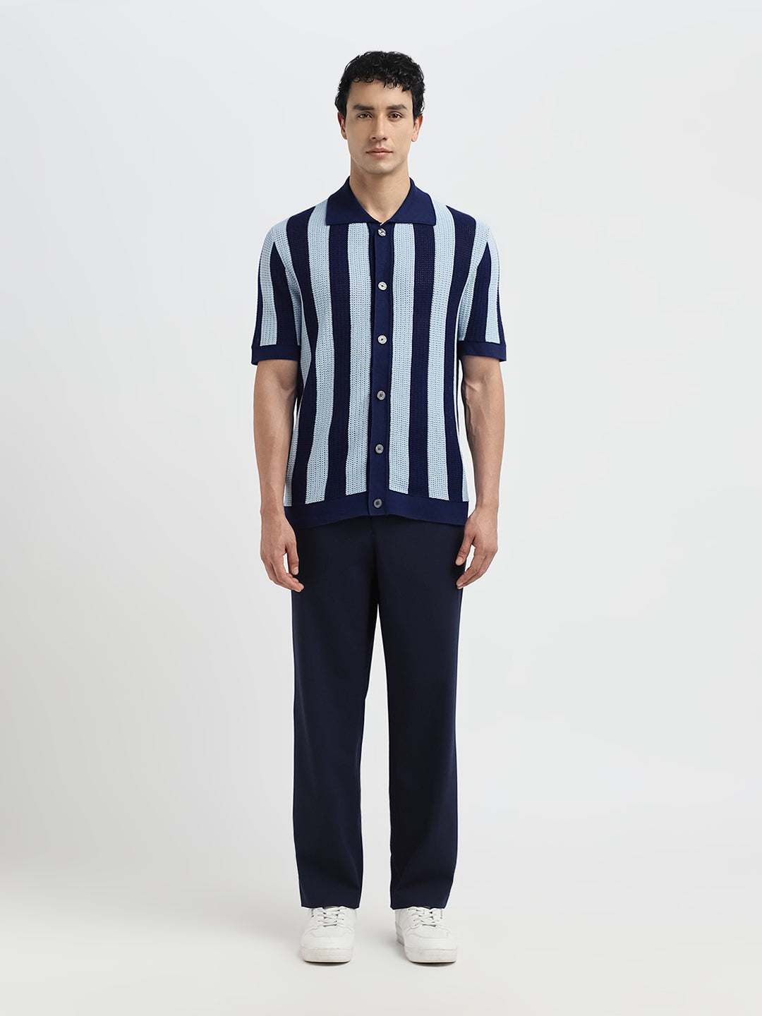 Structured Organic Cotton Polo Cardigan