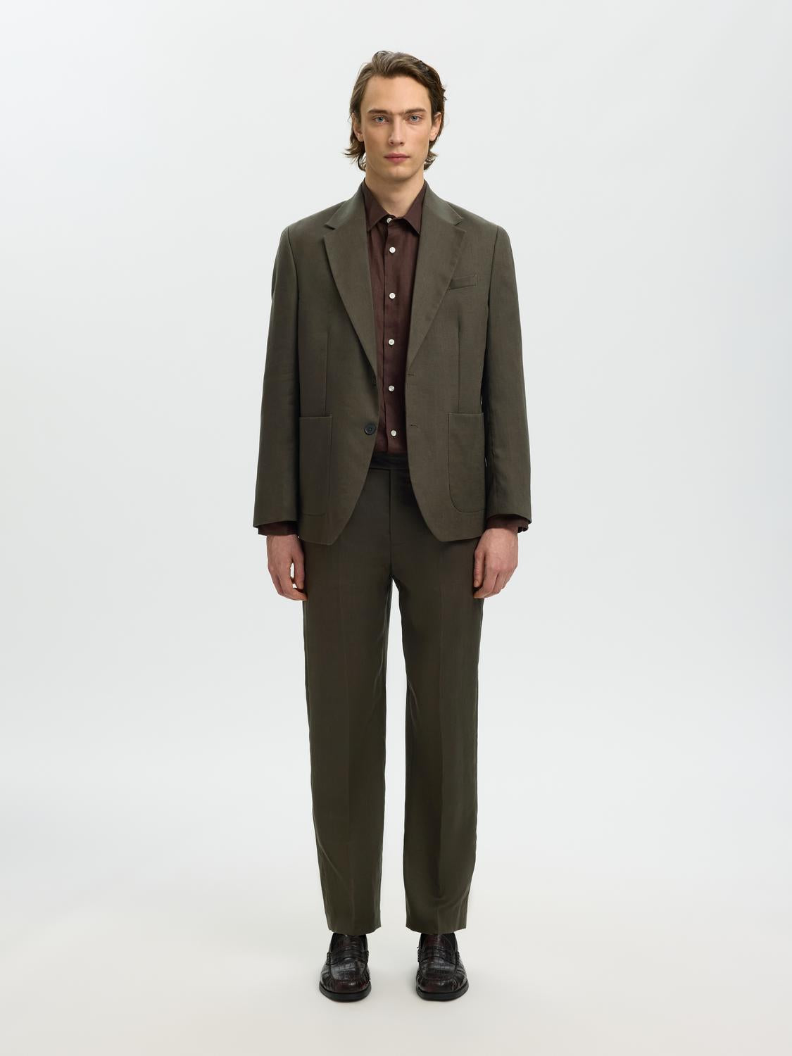 Dark Green Tailored Trousers
