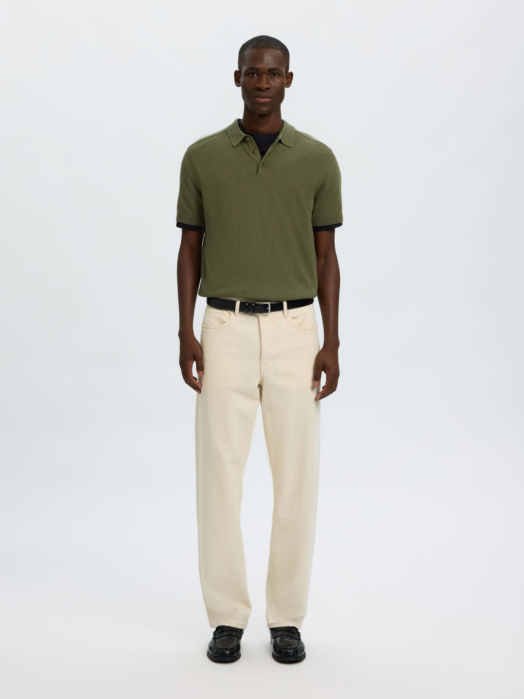 Green Knitted Polo
