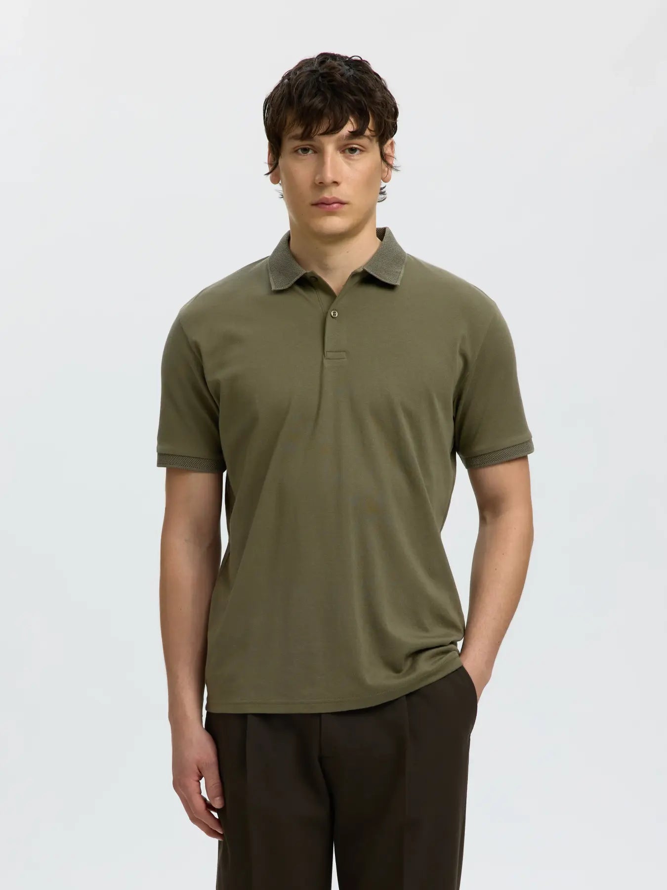 Green Knitted Polo