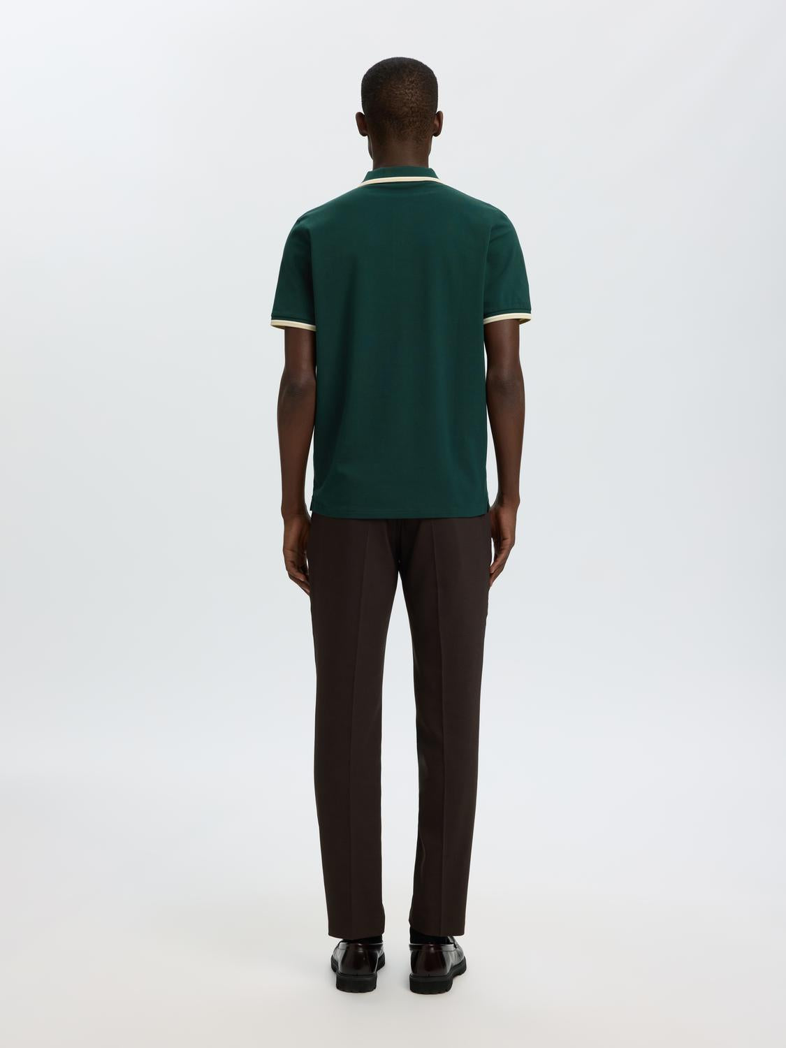 Dark Green Slim Fit Polo