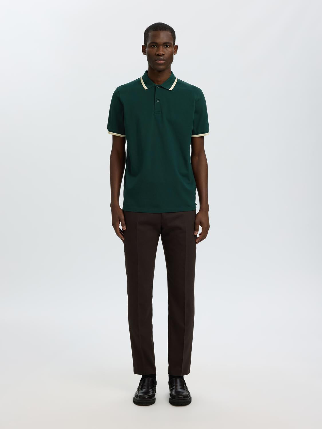 Dark Green Slim Fit Polo