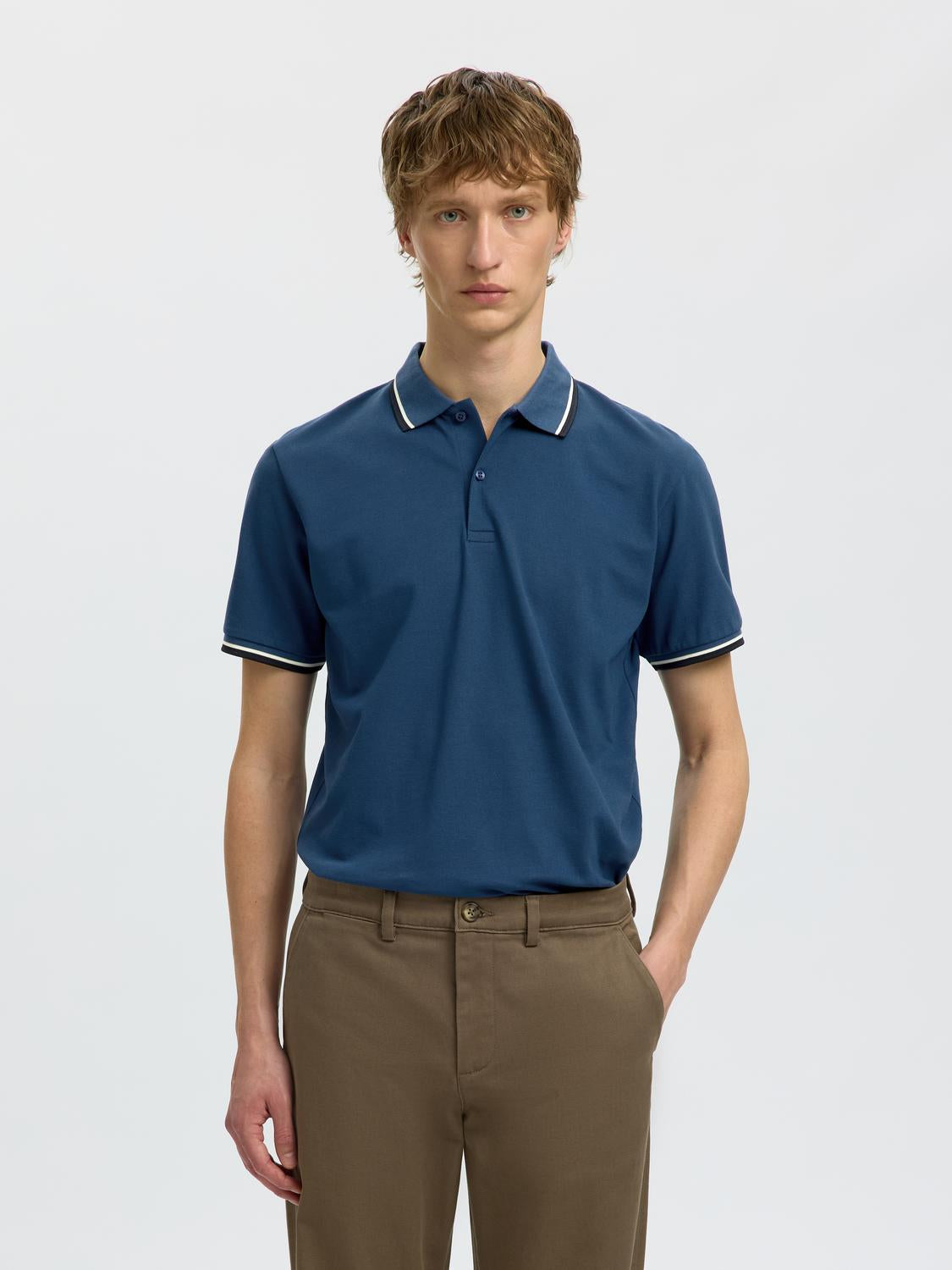 Dark Blue Slim Fit Polo