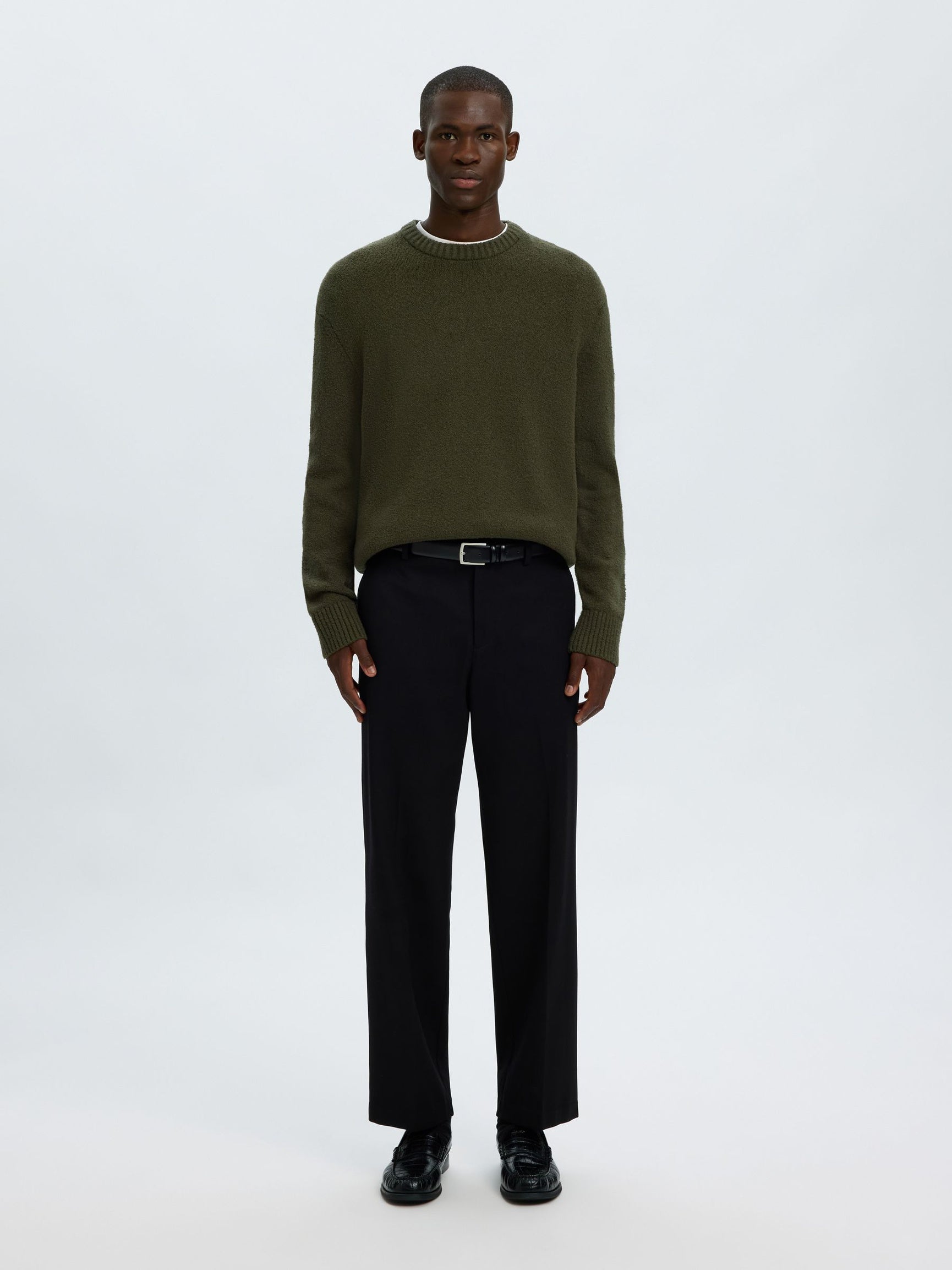 Dark Green Relaxed Fit Pullover