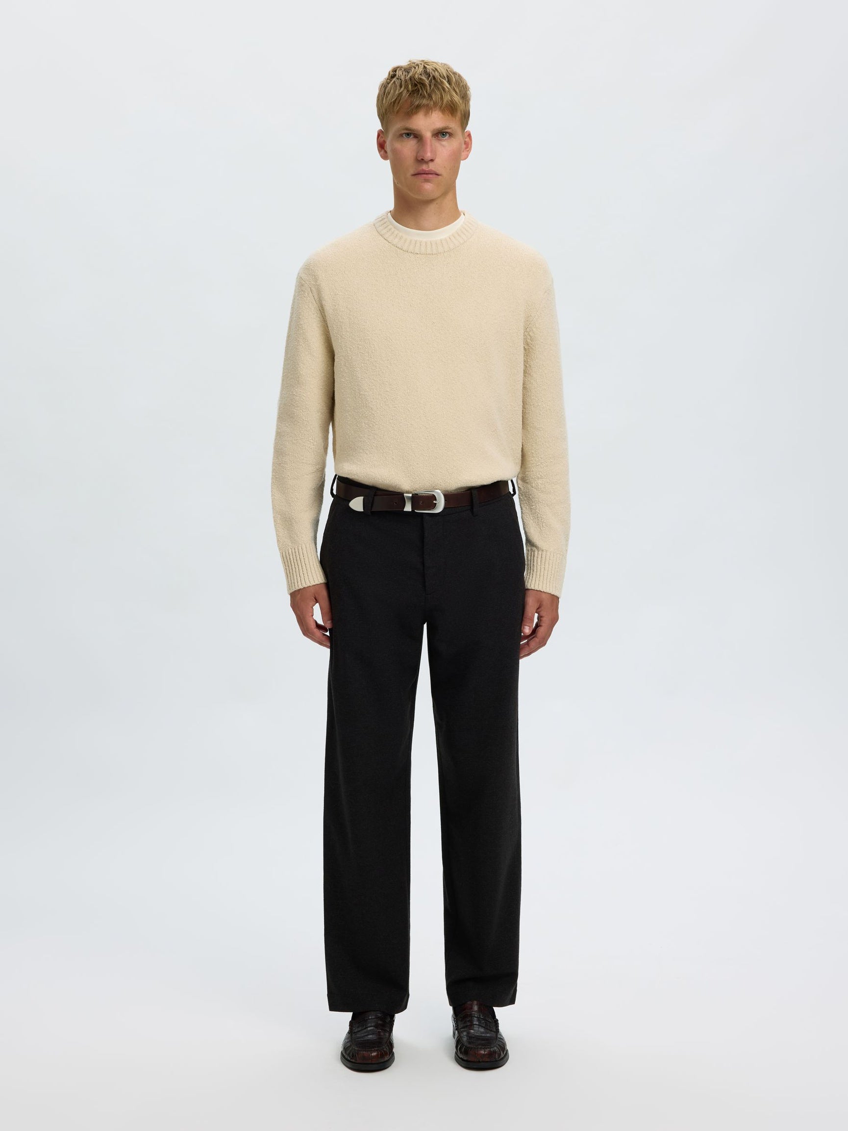 Beige Relaxed Fit Pullover