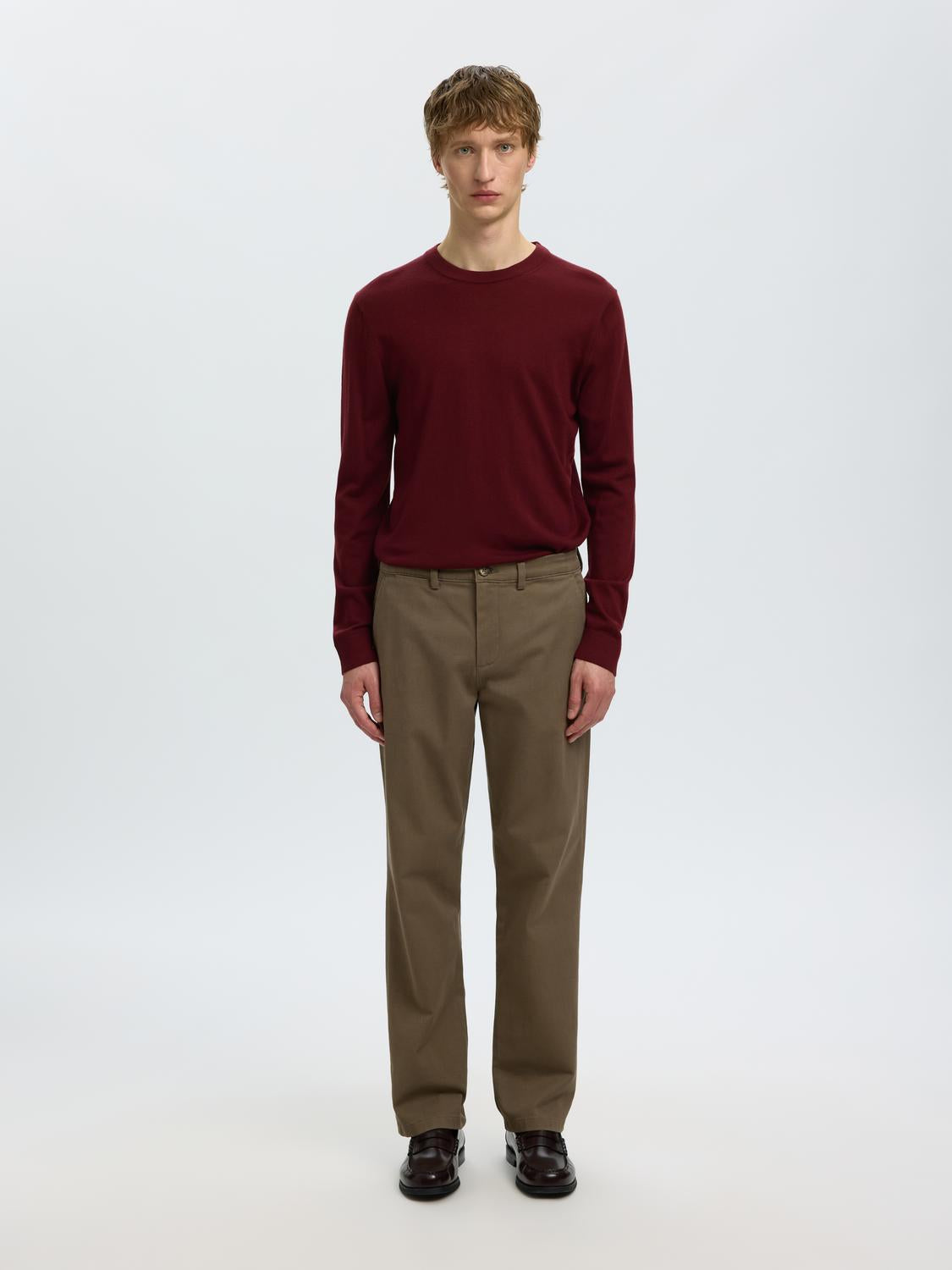 Maroon Merino Wool Pullover