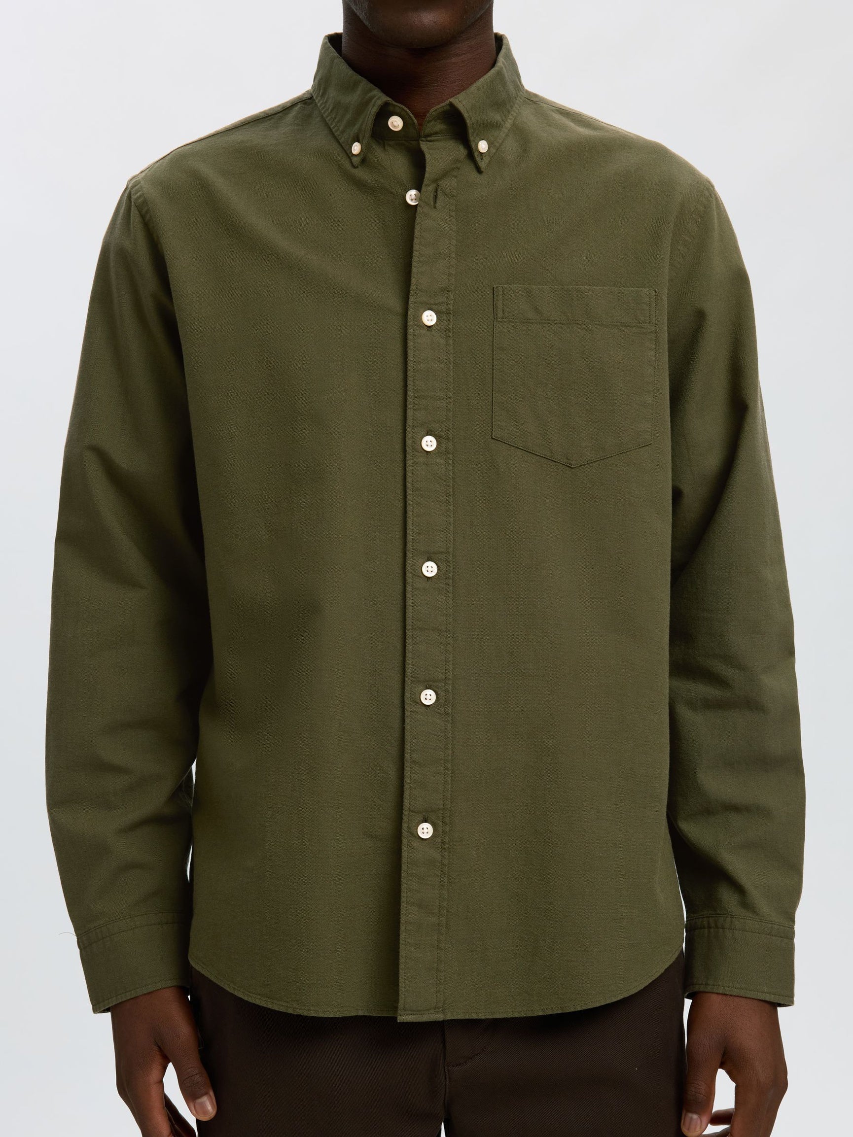 Green Button Down Oxford Shirt