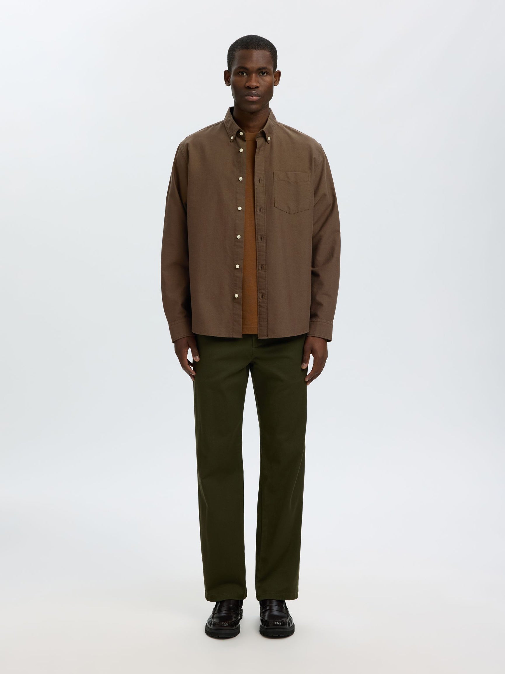 Brown Button Down Oxford Shirt