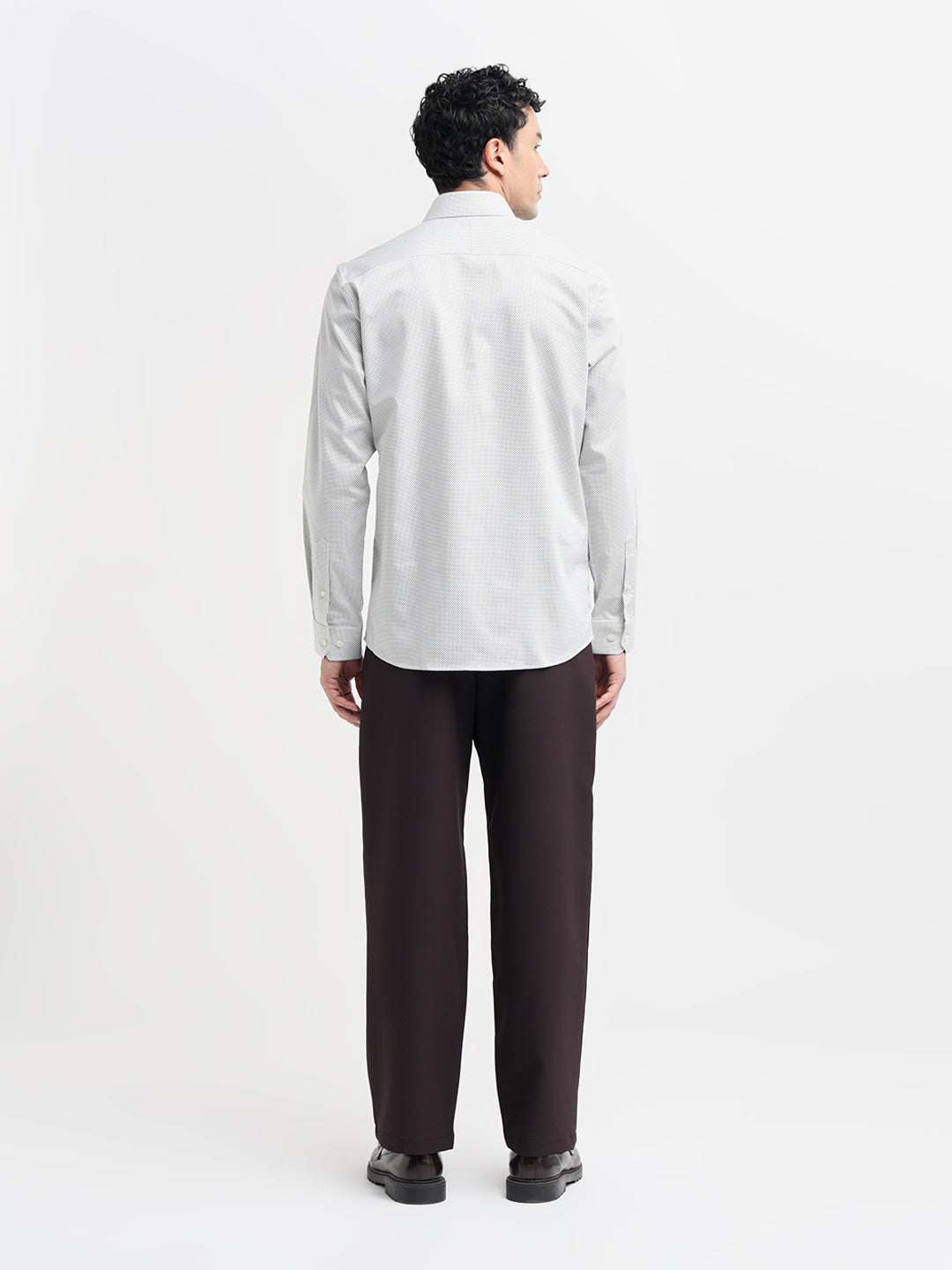 Patterned Print Slim Fit Shirt