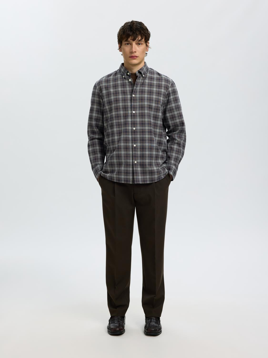 Blue Check Cotton Shirt