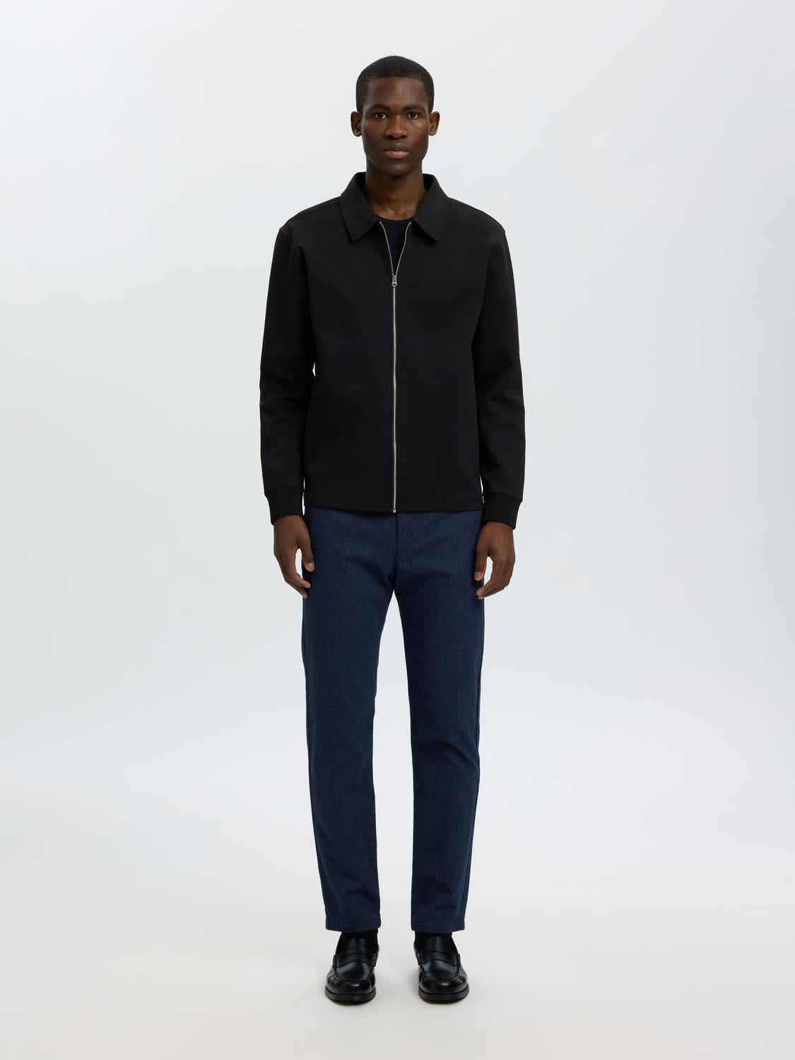 Black Zip-Up Sweat Jacket