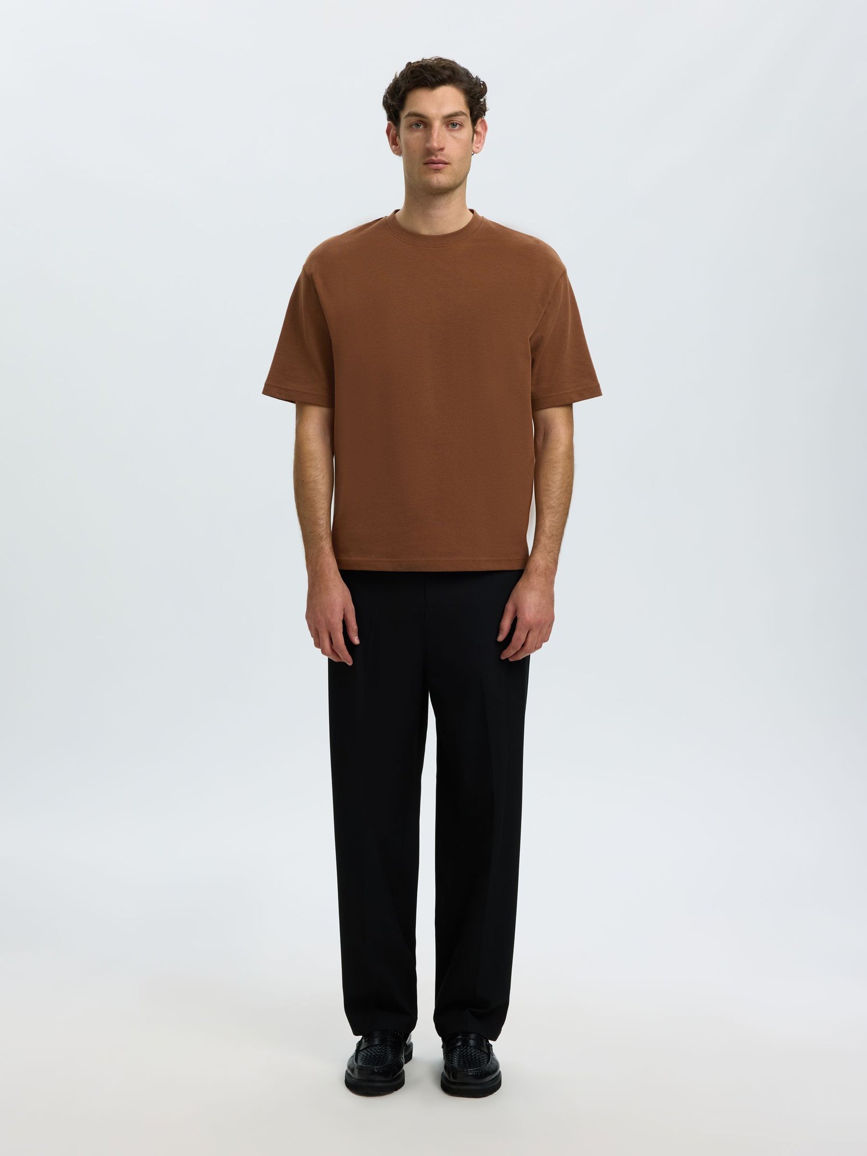 Dark Brown Loose Fit T-shirt