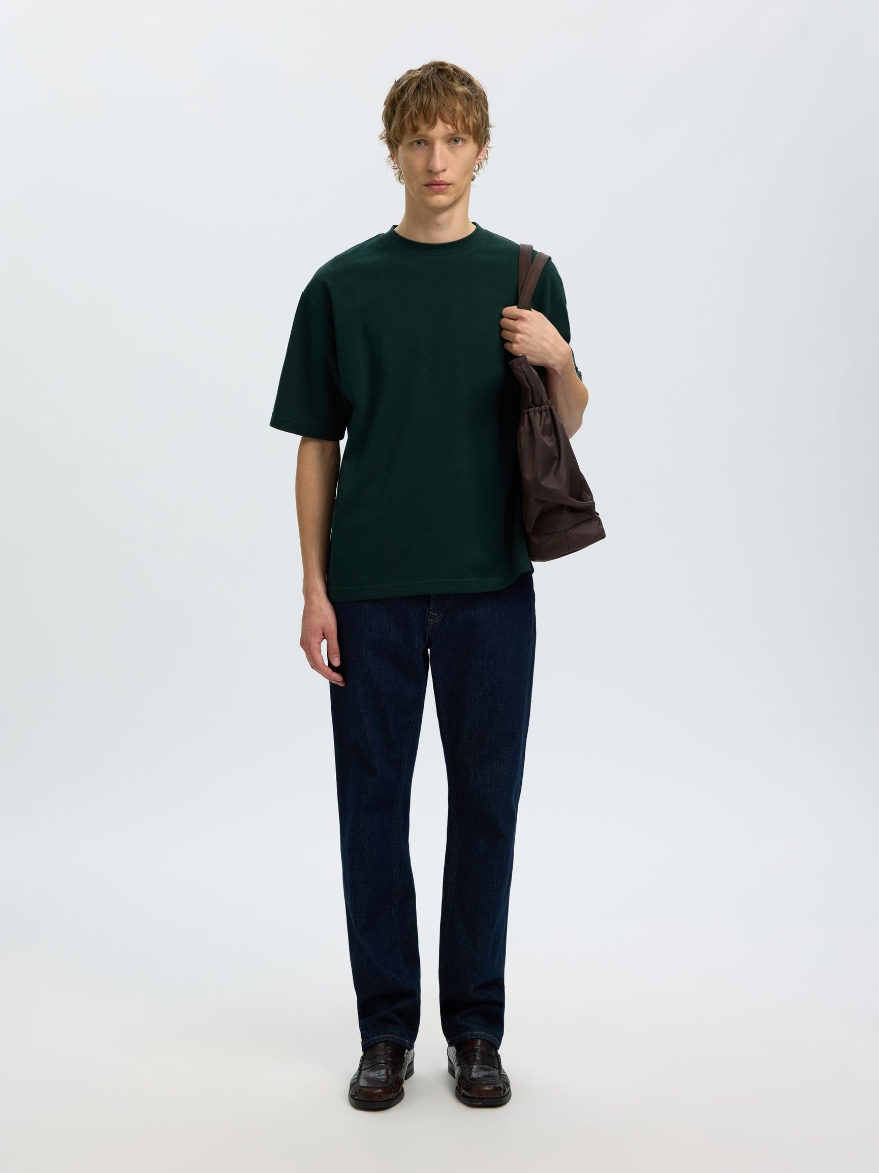 Dark Green Loose Fit T-shirt