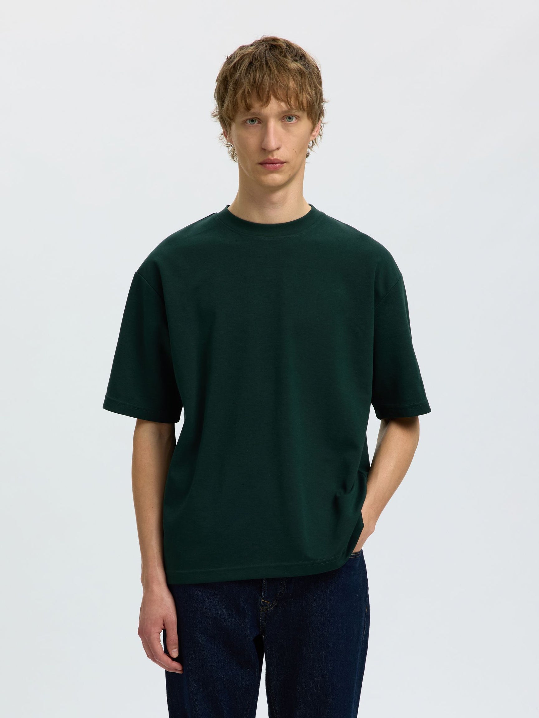Dark Green Loose Fit T-shirt