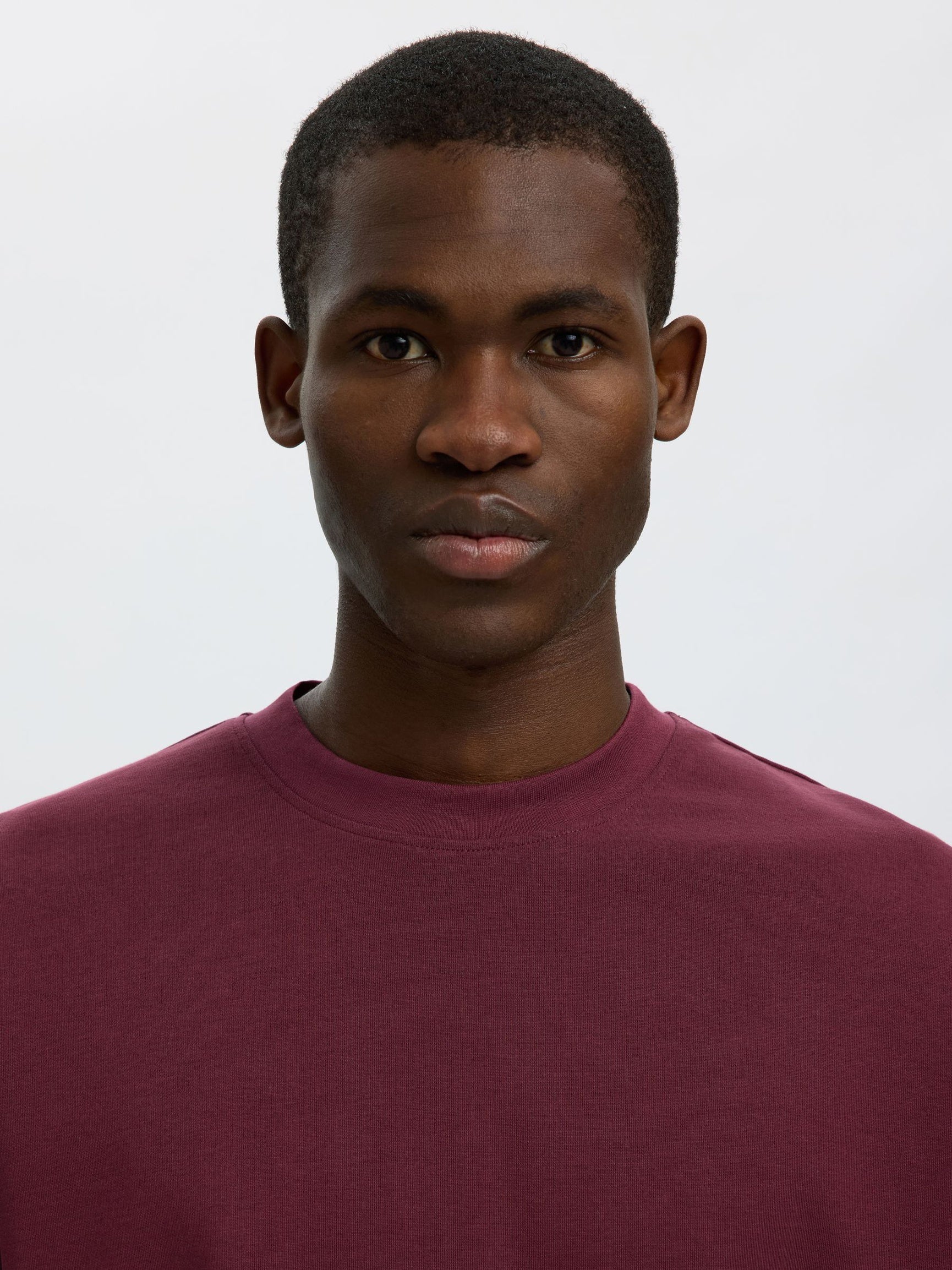 Dark Red Loose Fit T-shirt