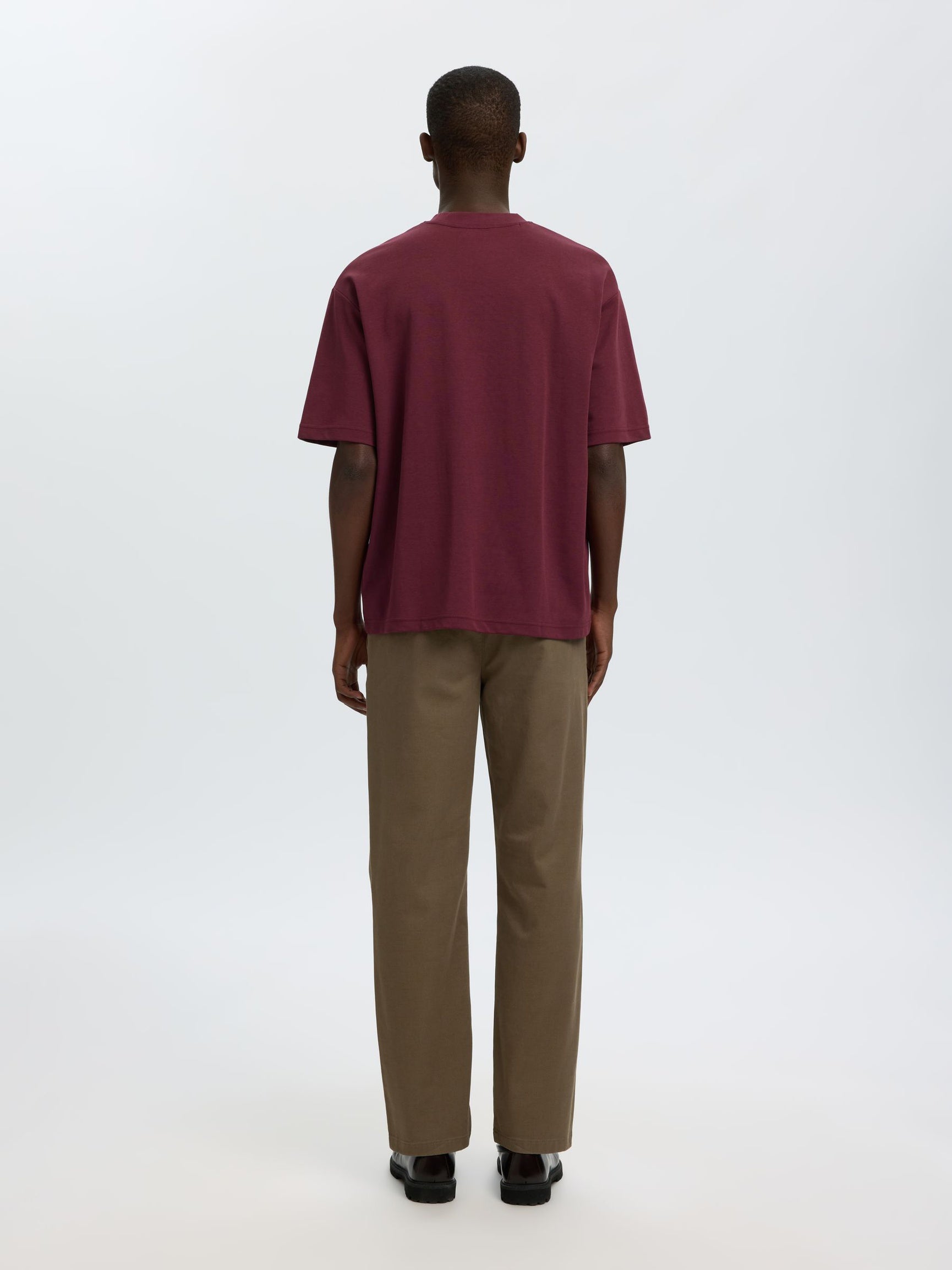 Dark Red Loose Fit T-shirt