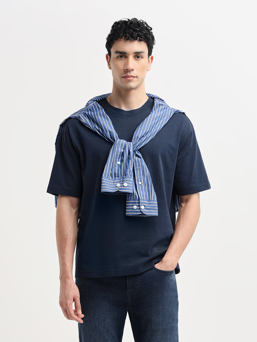 Dark Blue Relaxed Fit T-shirt
