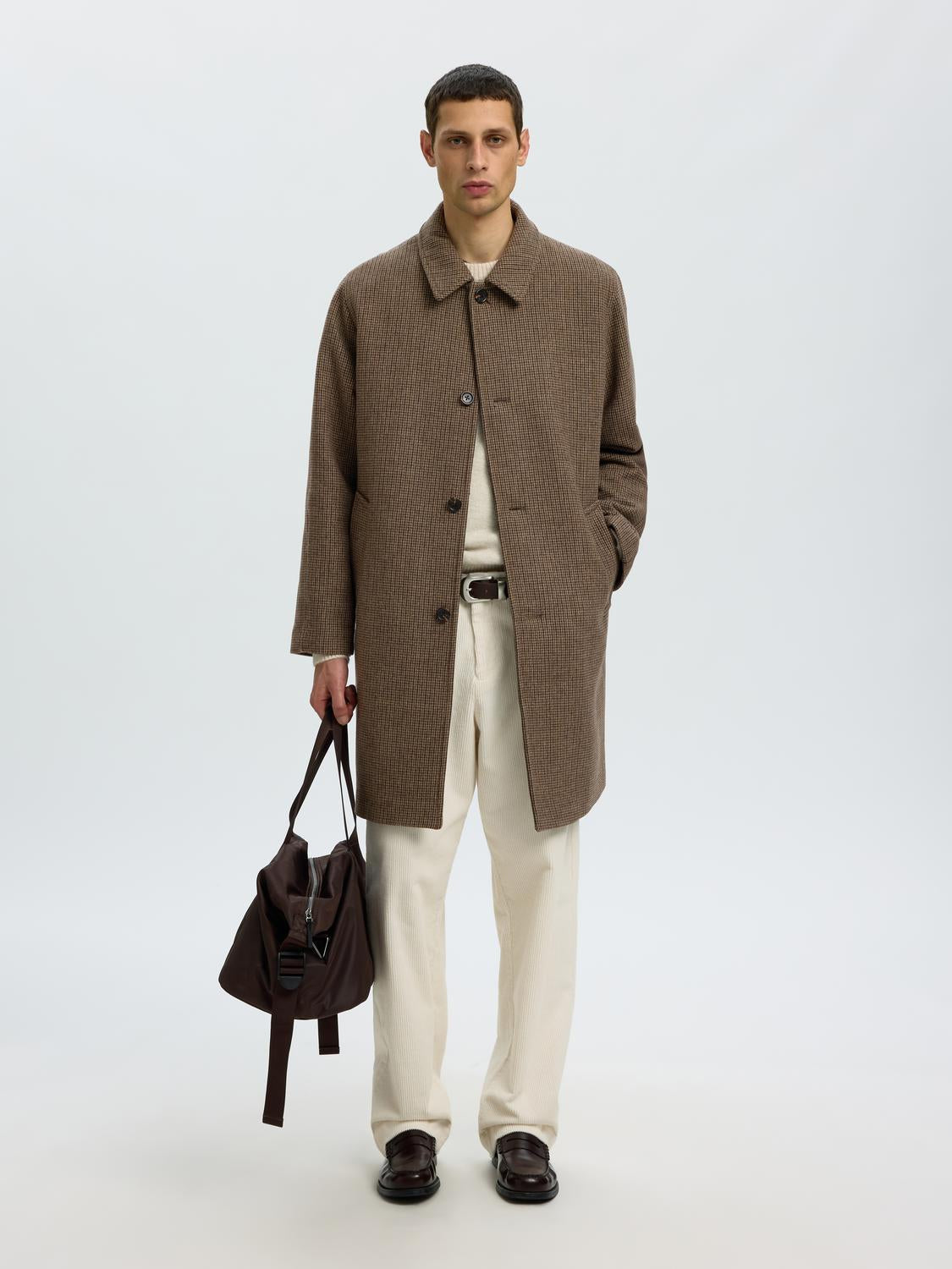 Long Wool Blend Coat