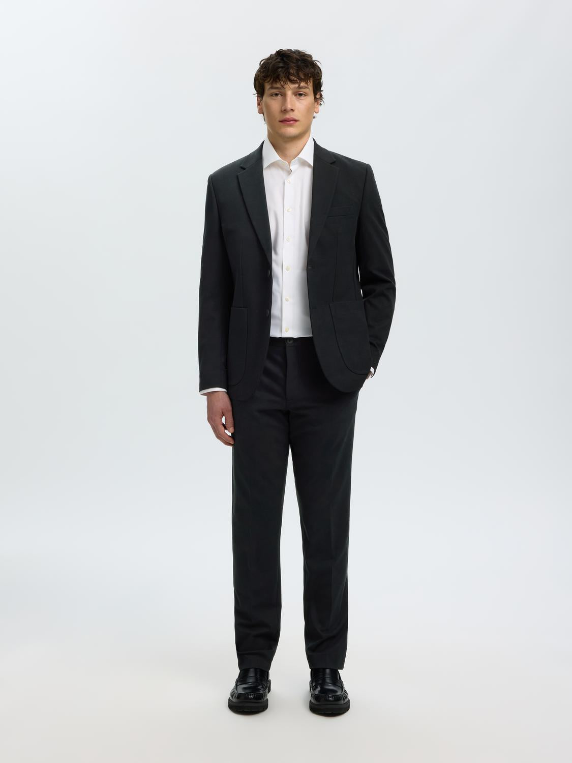 Black Tailored Suit-Set Blazer